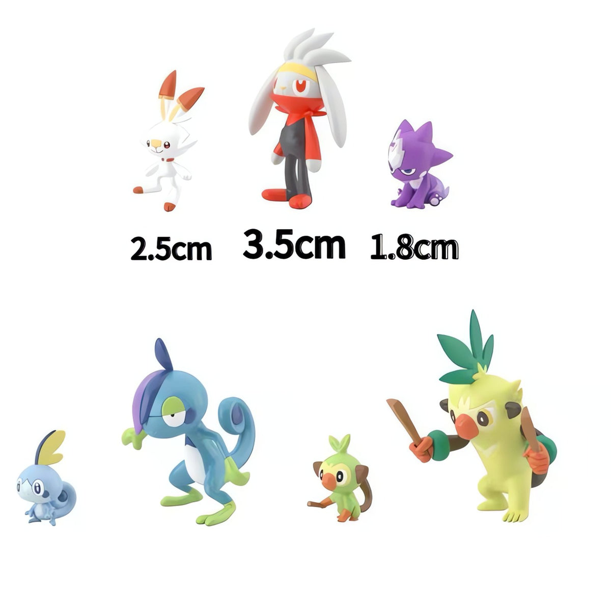 Pokémon figure set with trainer and evolution stages – 1 2 3
