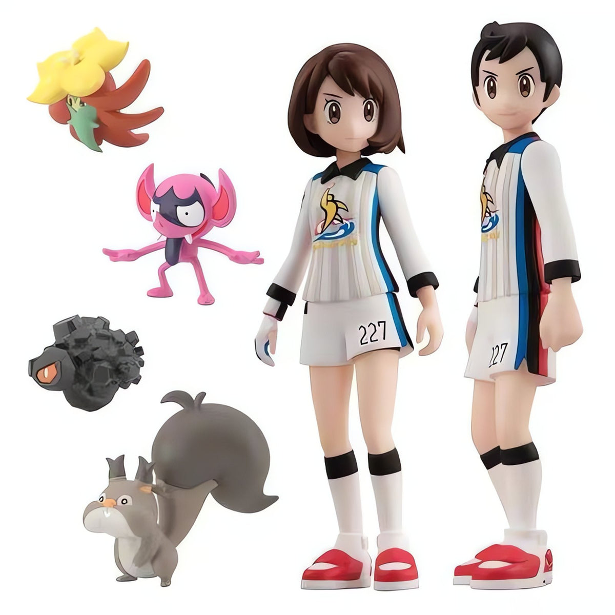 Pokémon figure set with trainer and evolution stages – Limited Edition