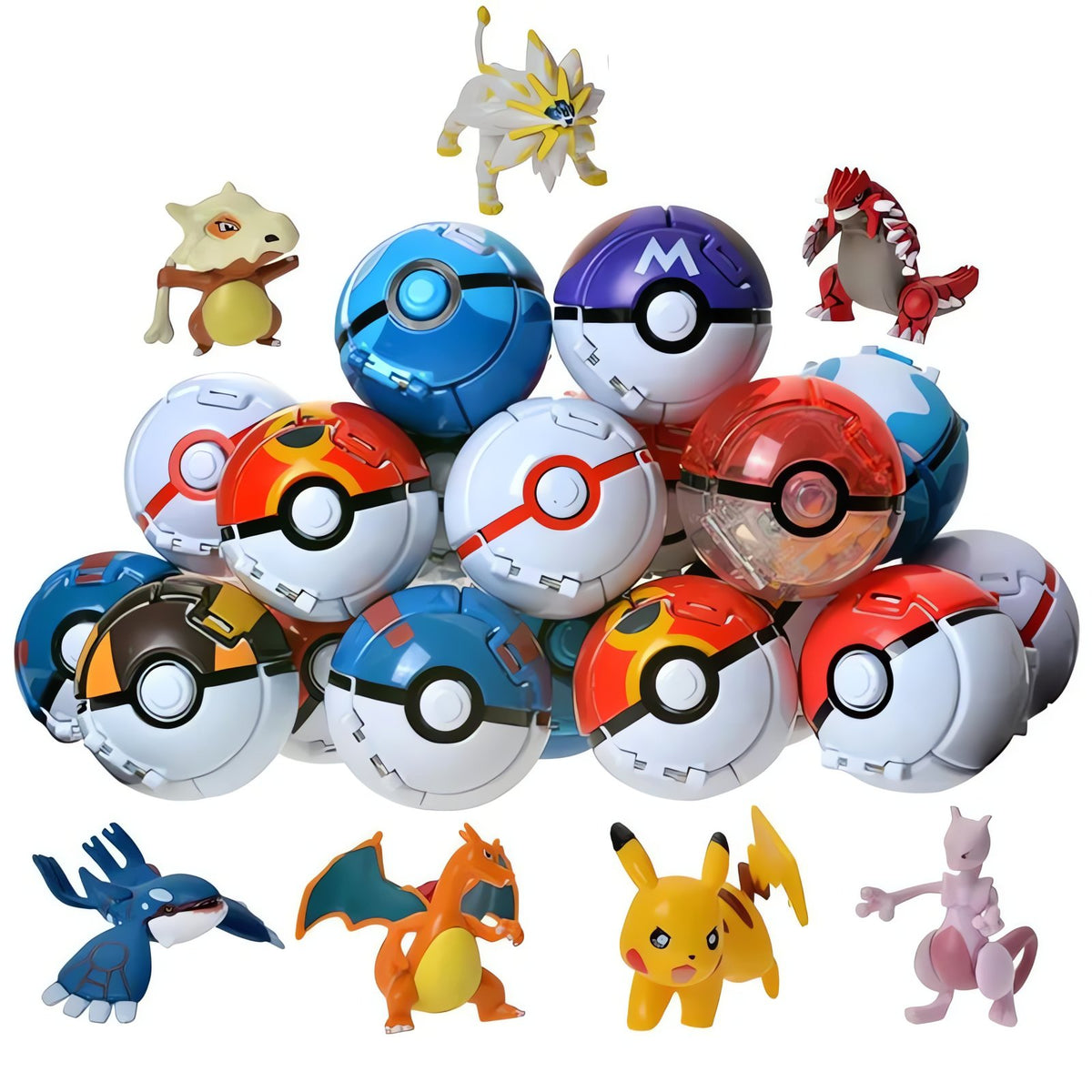 Pokémon figure with matching Poké Ball
