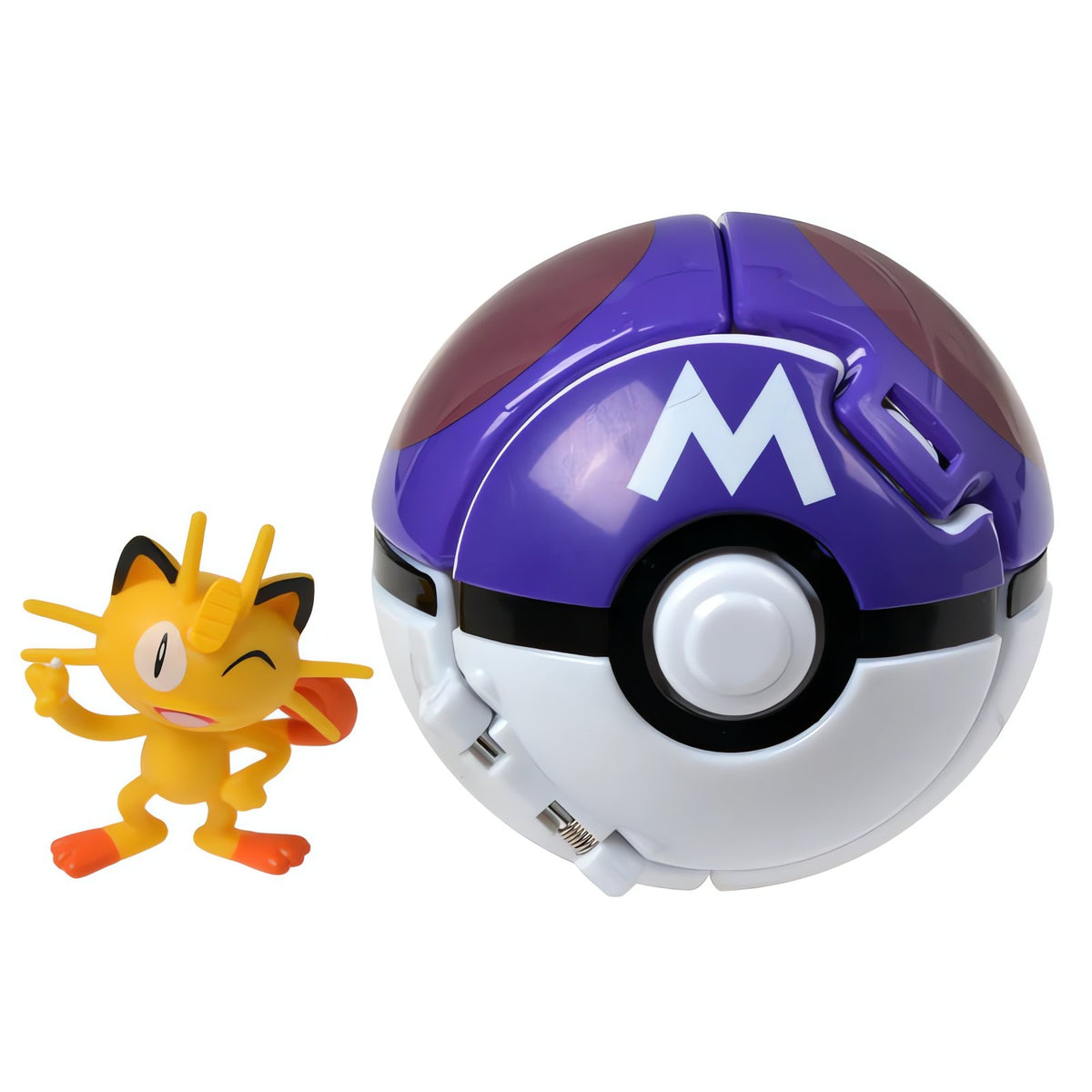 Pokémon figure with matching Poké Ball – Meowth