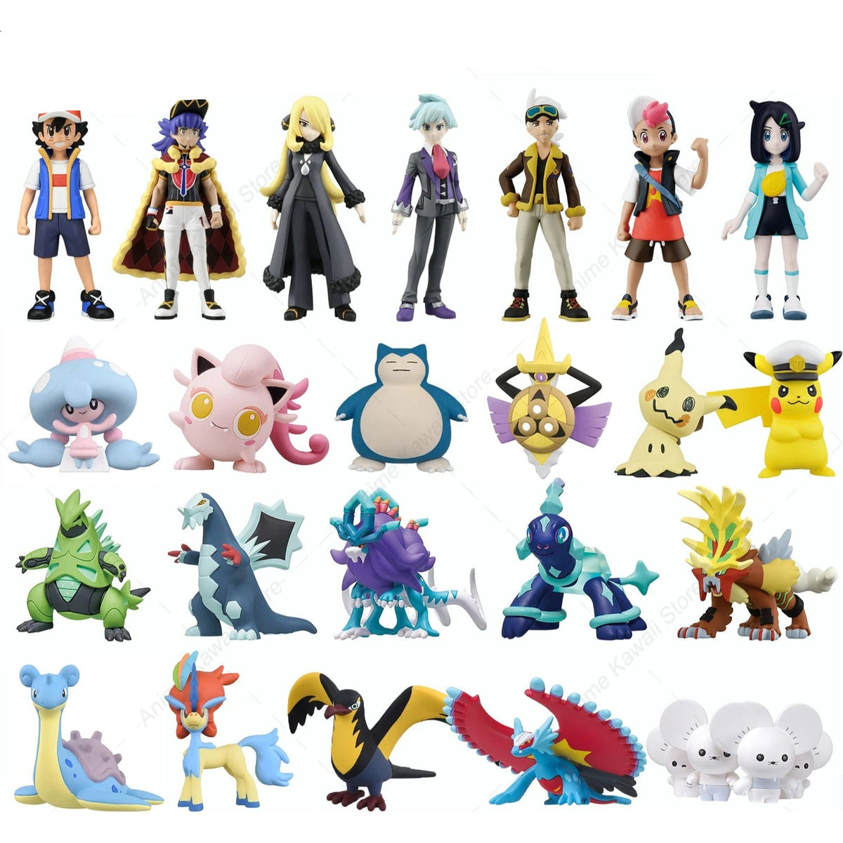 Pokémon trainer and Pokémon figures