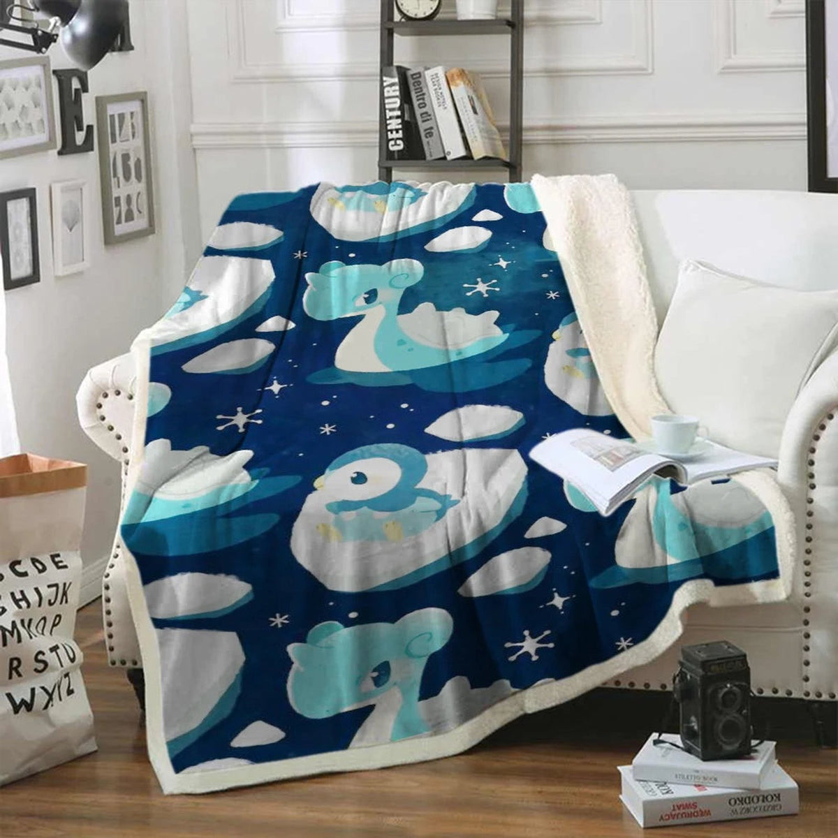 Pokémon flannel blanket with Snorlax design – Lapras