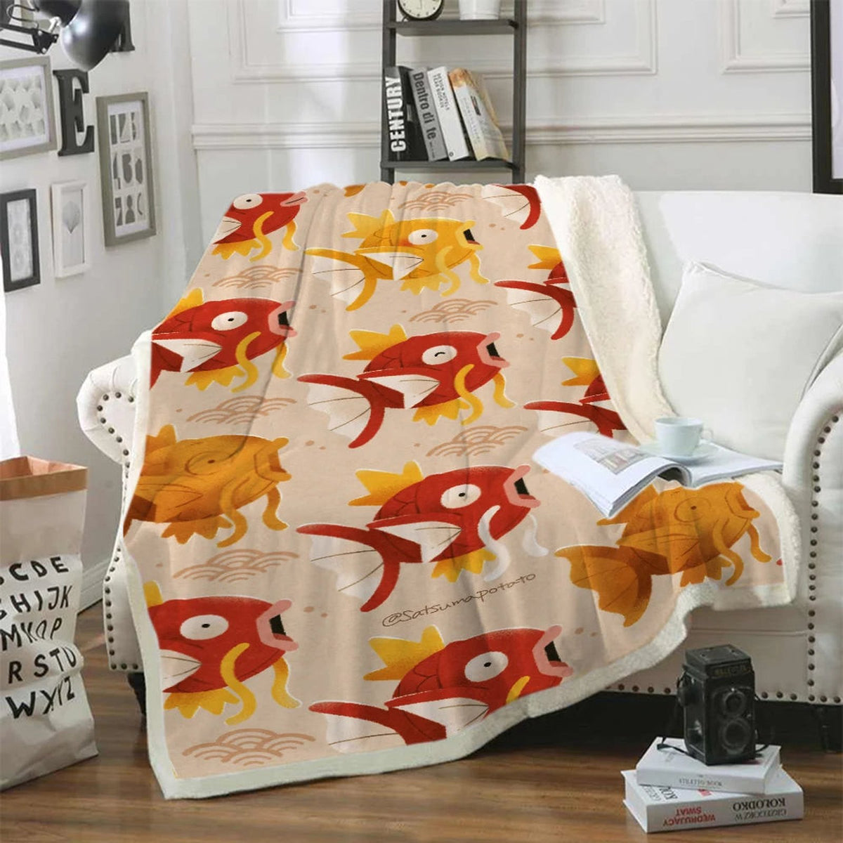 Pokémon flannel blanket with Snorlax design – Magikarp