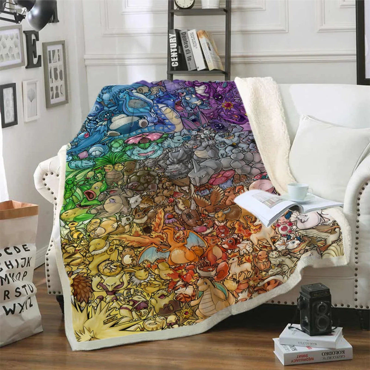 Pokémon flannel blanket with Snorlax design – Many Pokémon