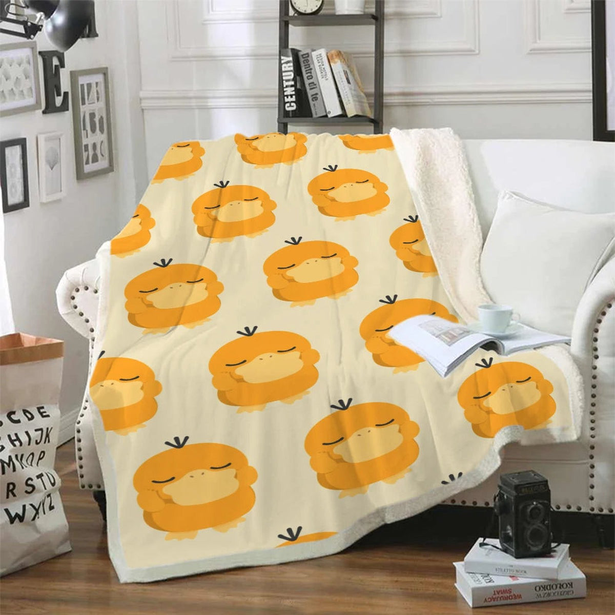 Pokémon flannel blanket with Snorlax design – Psyduck