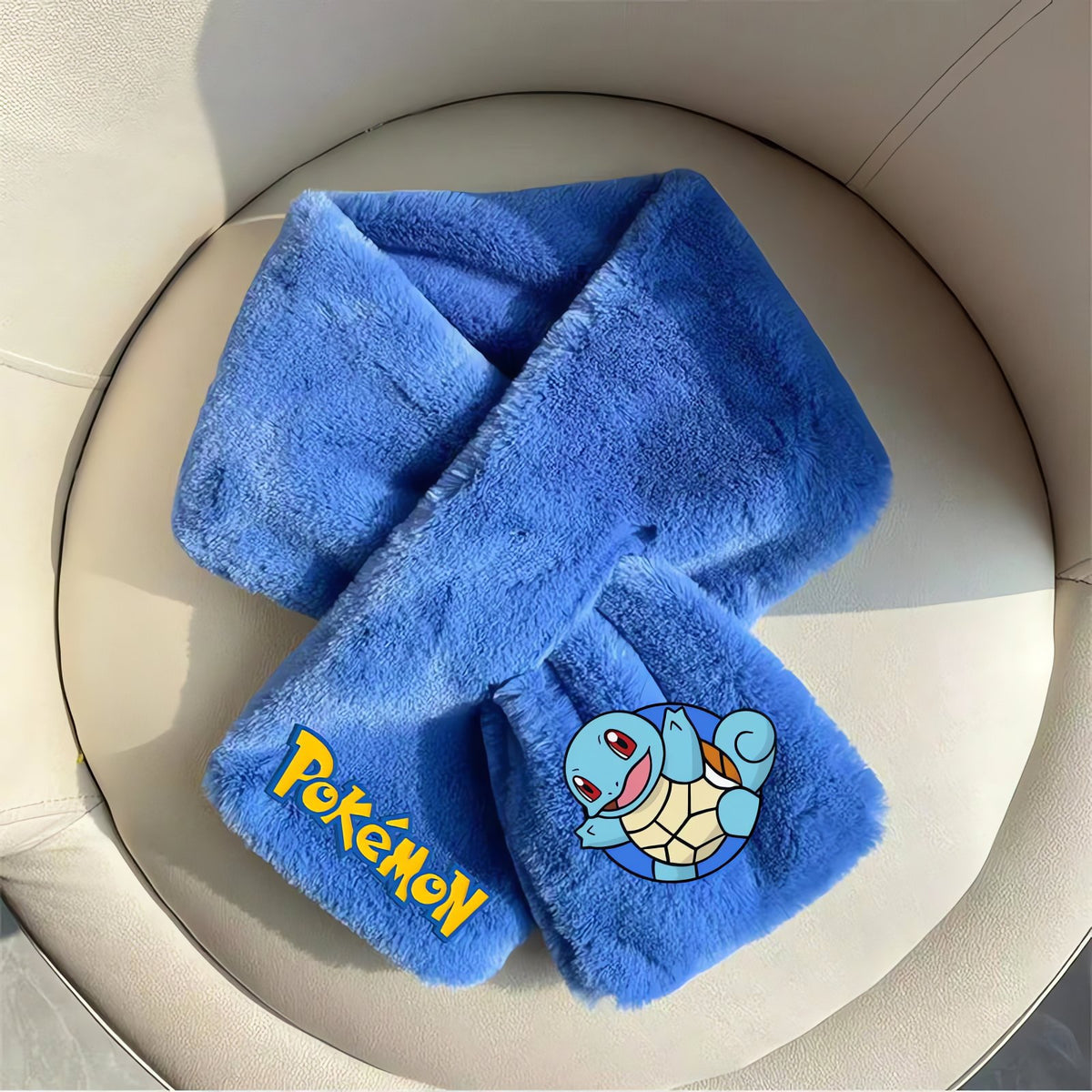 Pokémon fleece scarf for kids – Squirtle Blue