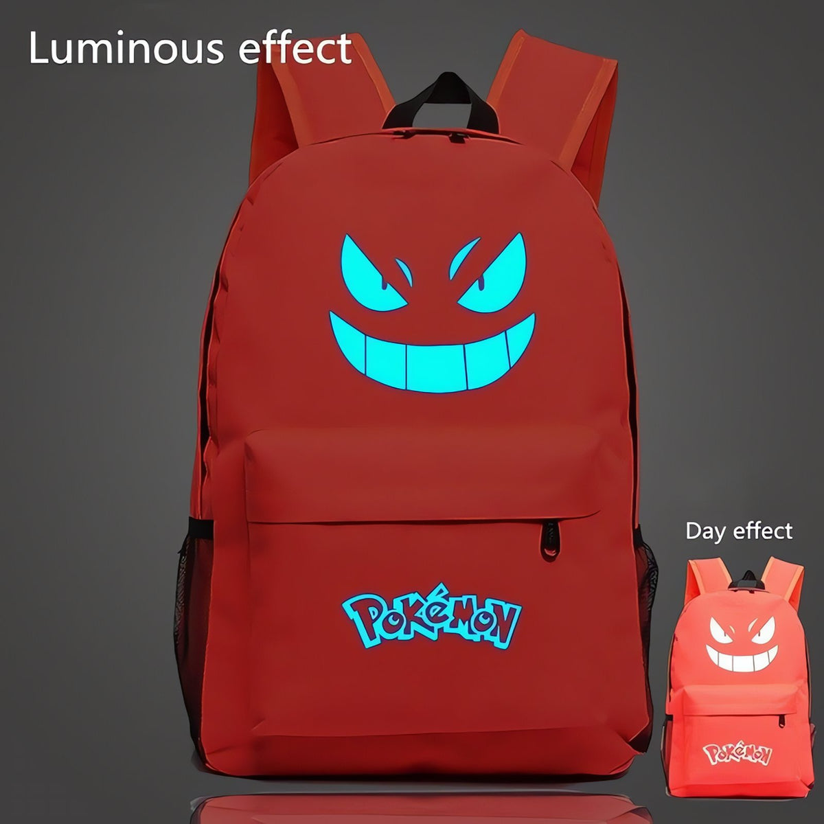 Pokémon glow-in-the-dark backpack – Red