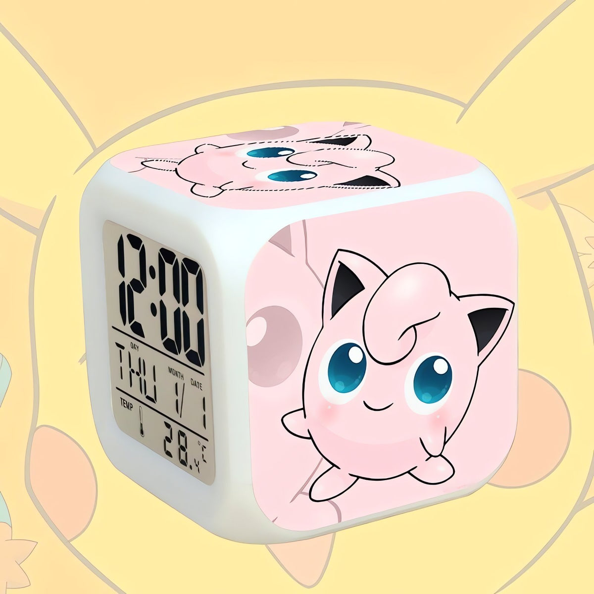 Pokémon GO LED alarm clock cube – Jigglypuff 24