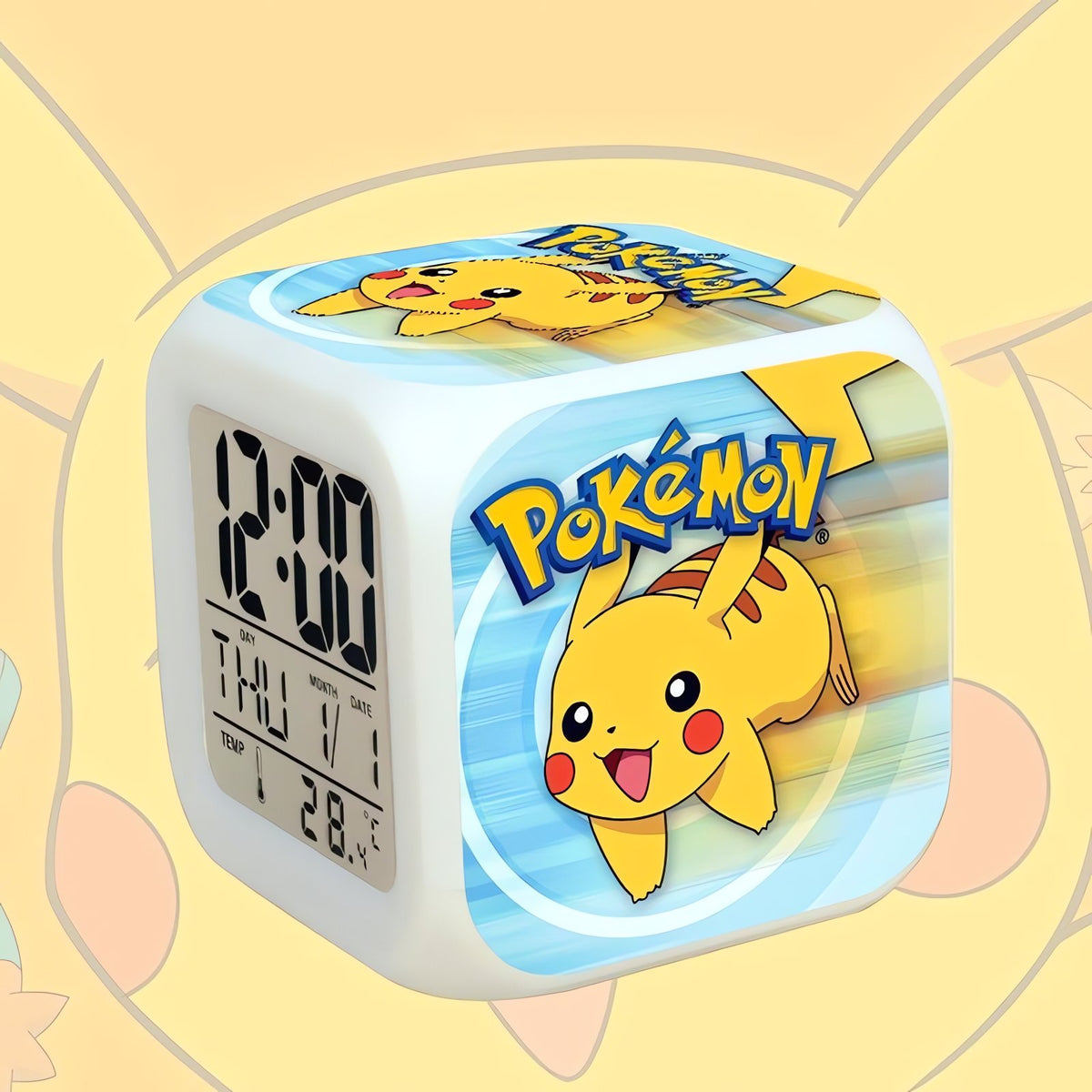 Pokémon GO LED alarm clock cube – Pikachu 12