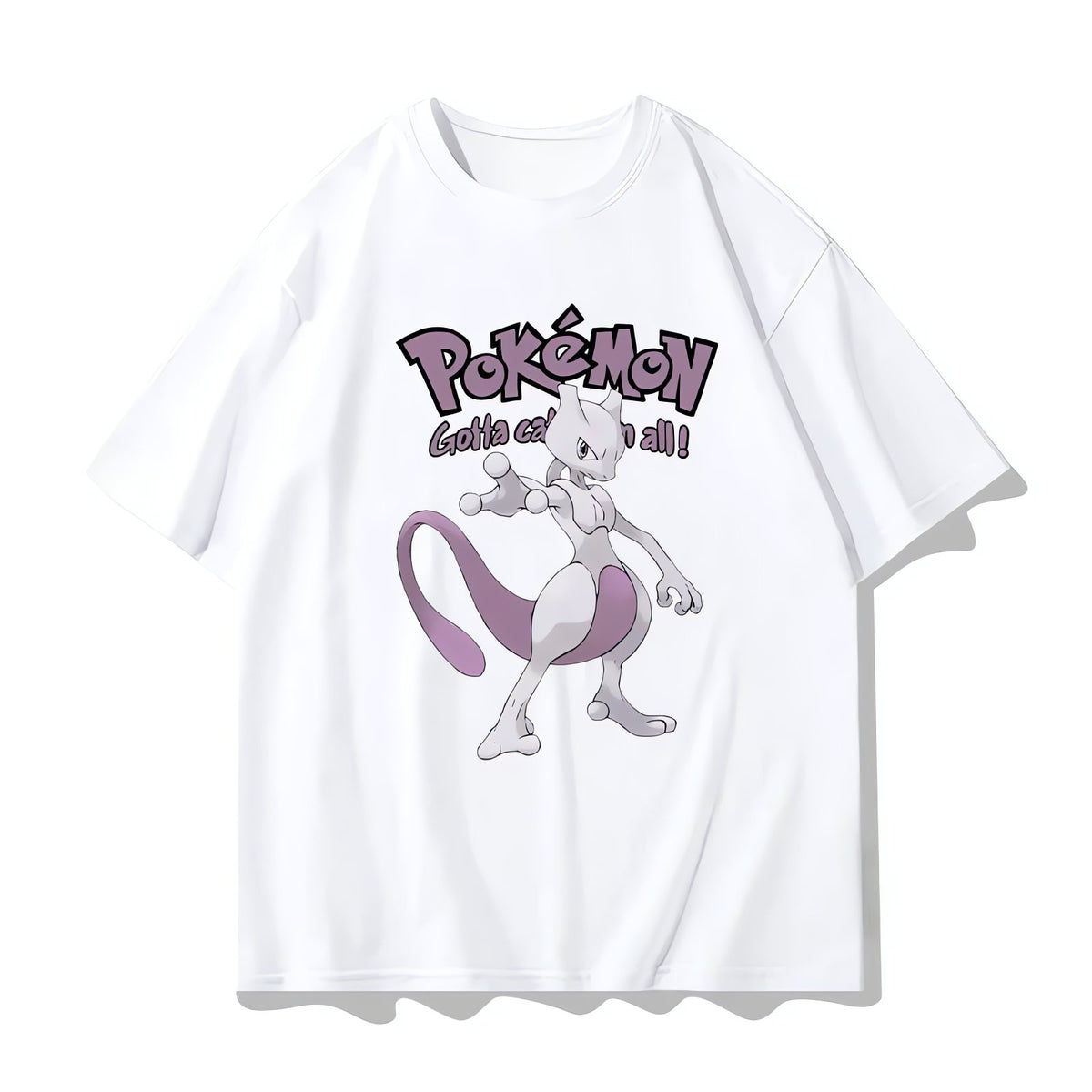 White Pokémon Gotta Catch 'Em All T-shirt – Mewtwo