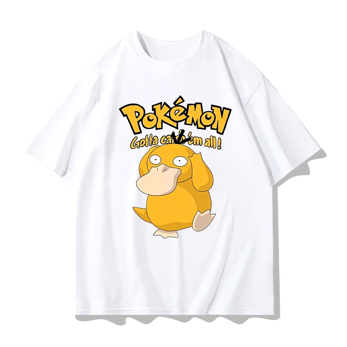 White Pokémon Gotta Catch 'Em All T-shirt – Psyduck