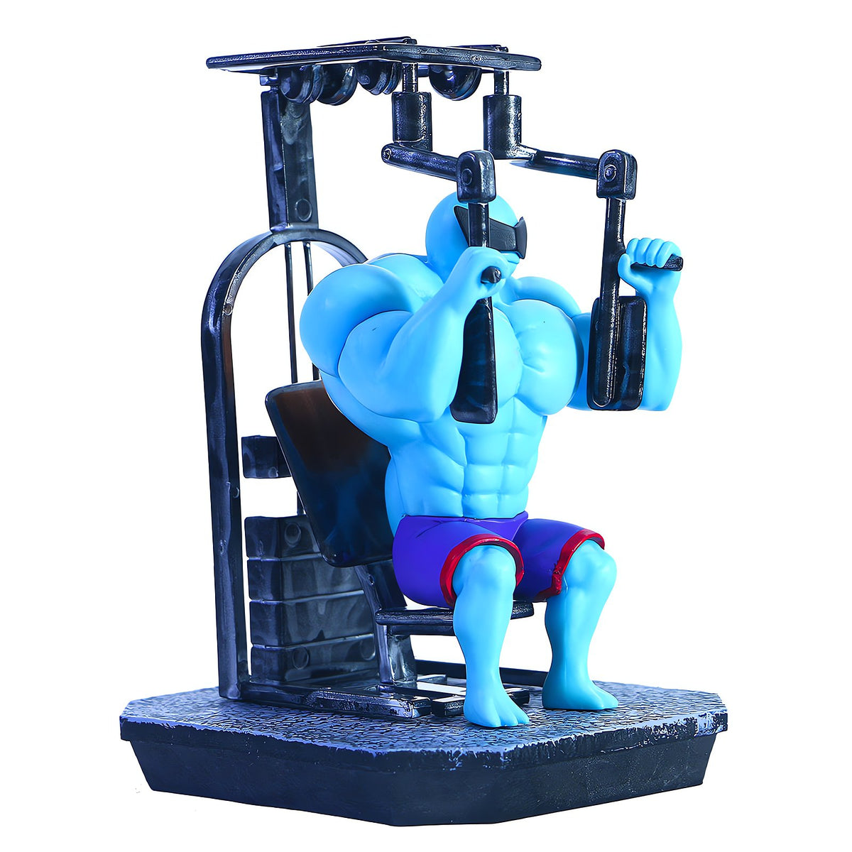 Muscular Pikachu gym figure with dumbbell – photo 7