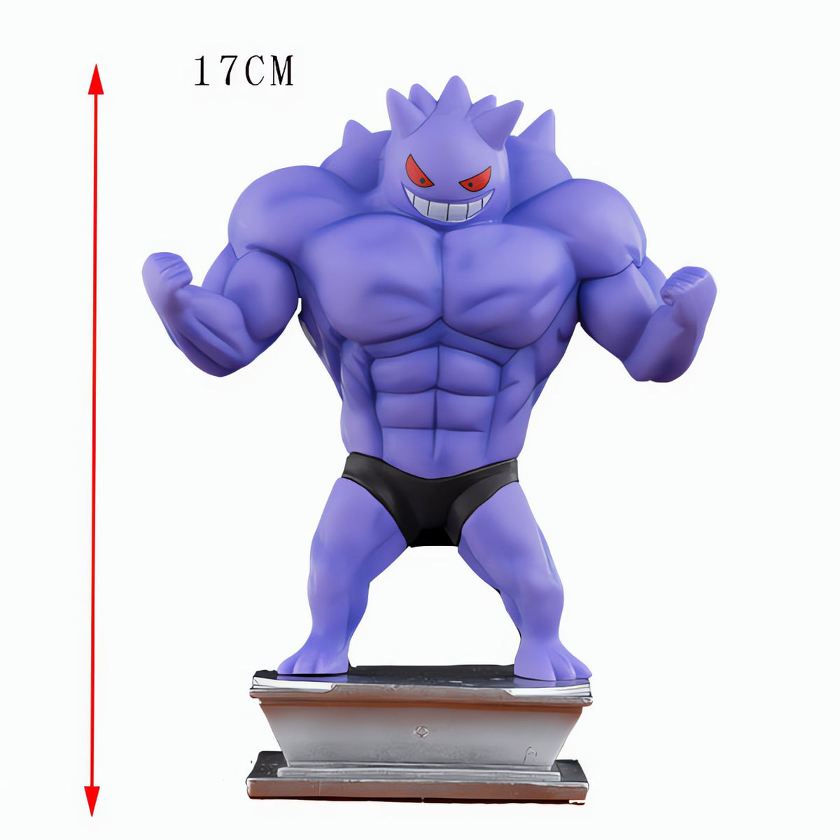 Muscular Pikachu gym figure with dumbbell – Gengar