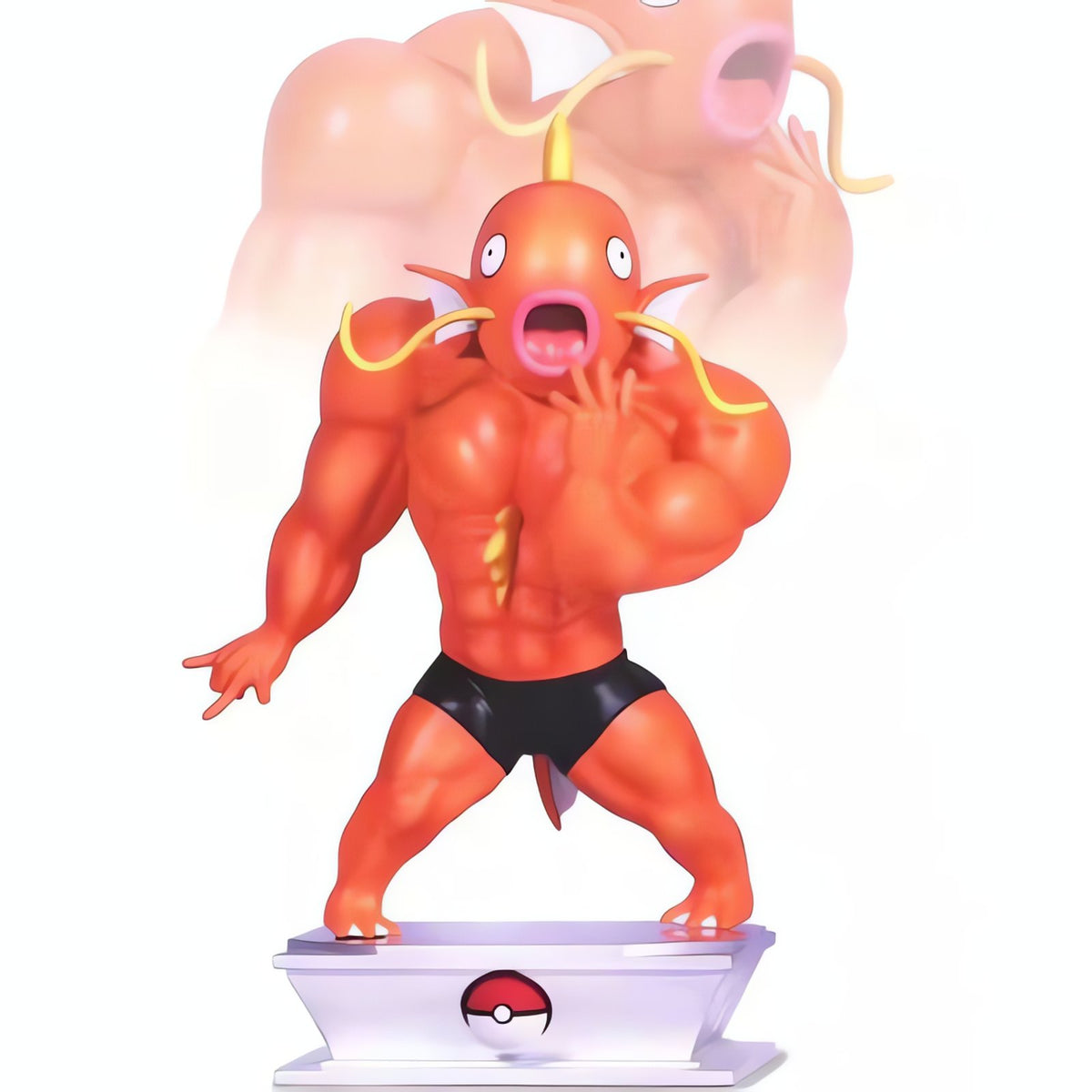 Muscular Pikachu gym figure with dumbbell – Magikarp