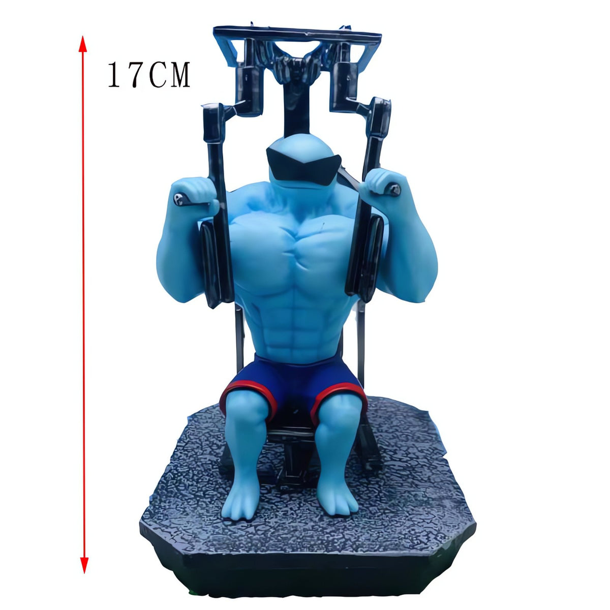 Muscular Pikachu gym figure with dumbbell – Squirtle