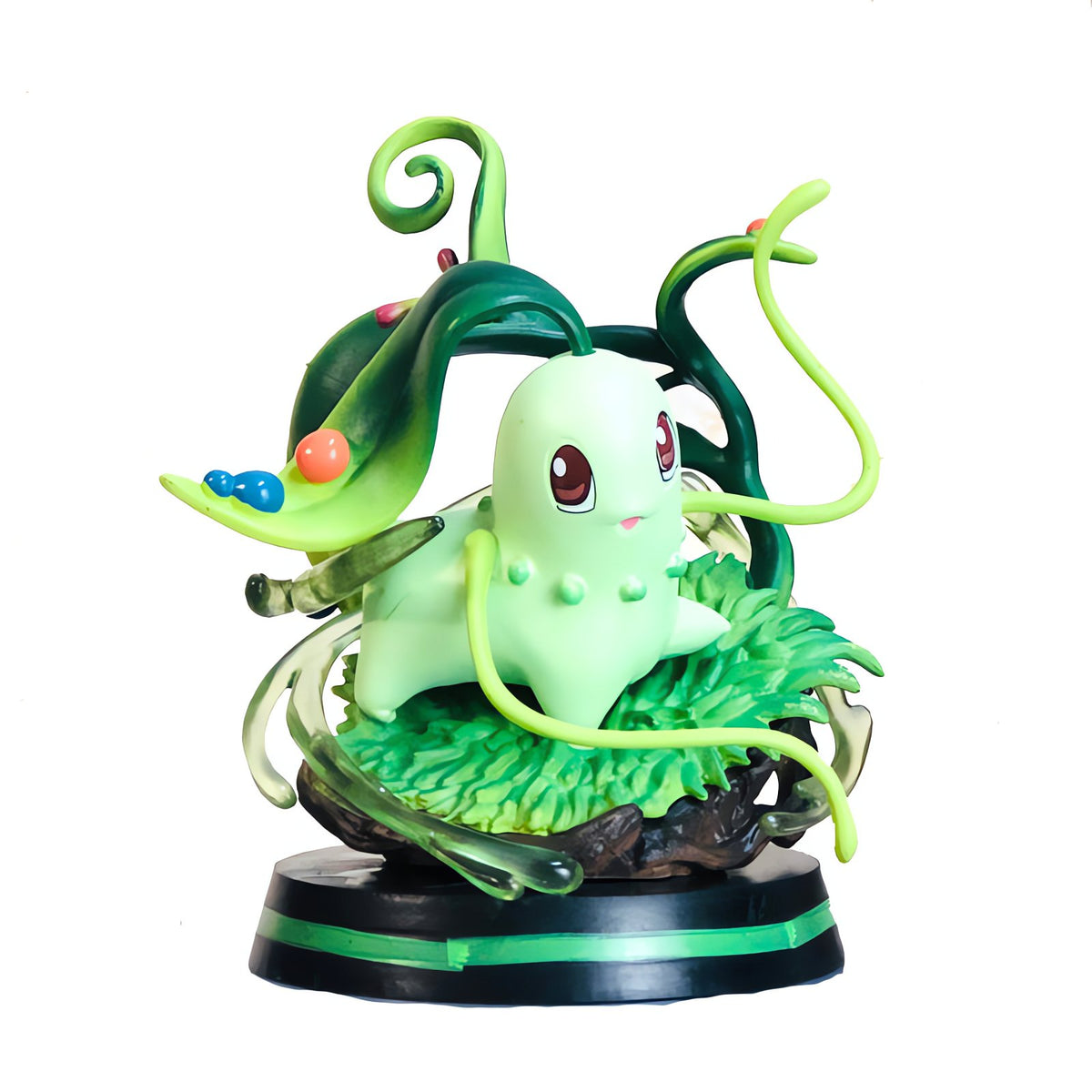 Pokémon habitat figures, Bulbasaur on grass – Chikorita