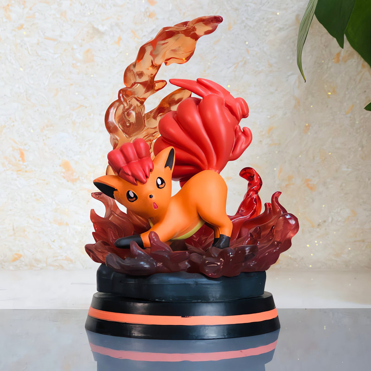 Pokémon habitat figures, Bulbasaur on grass – Fire Vulpix