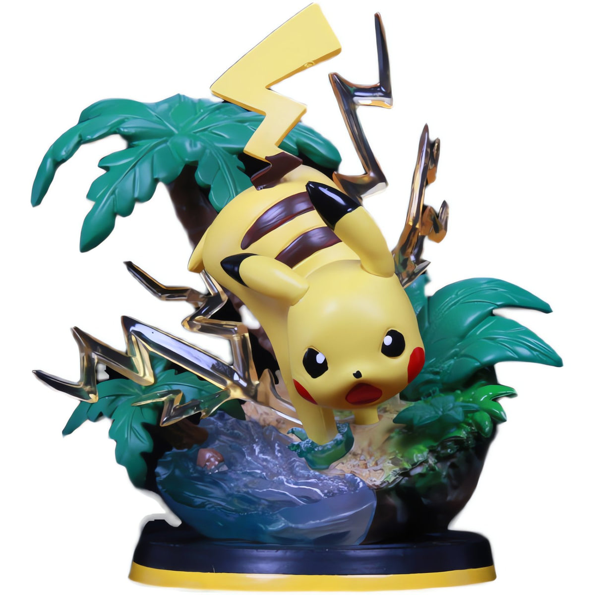 Pokémon habitat figures, Bulbasaur on grass – Pikachu