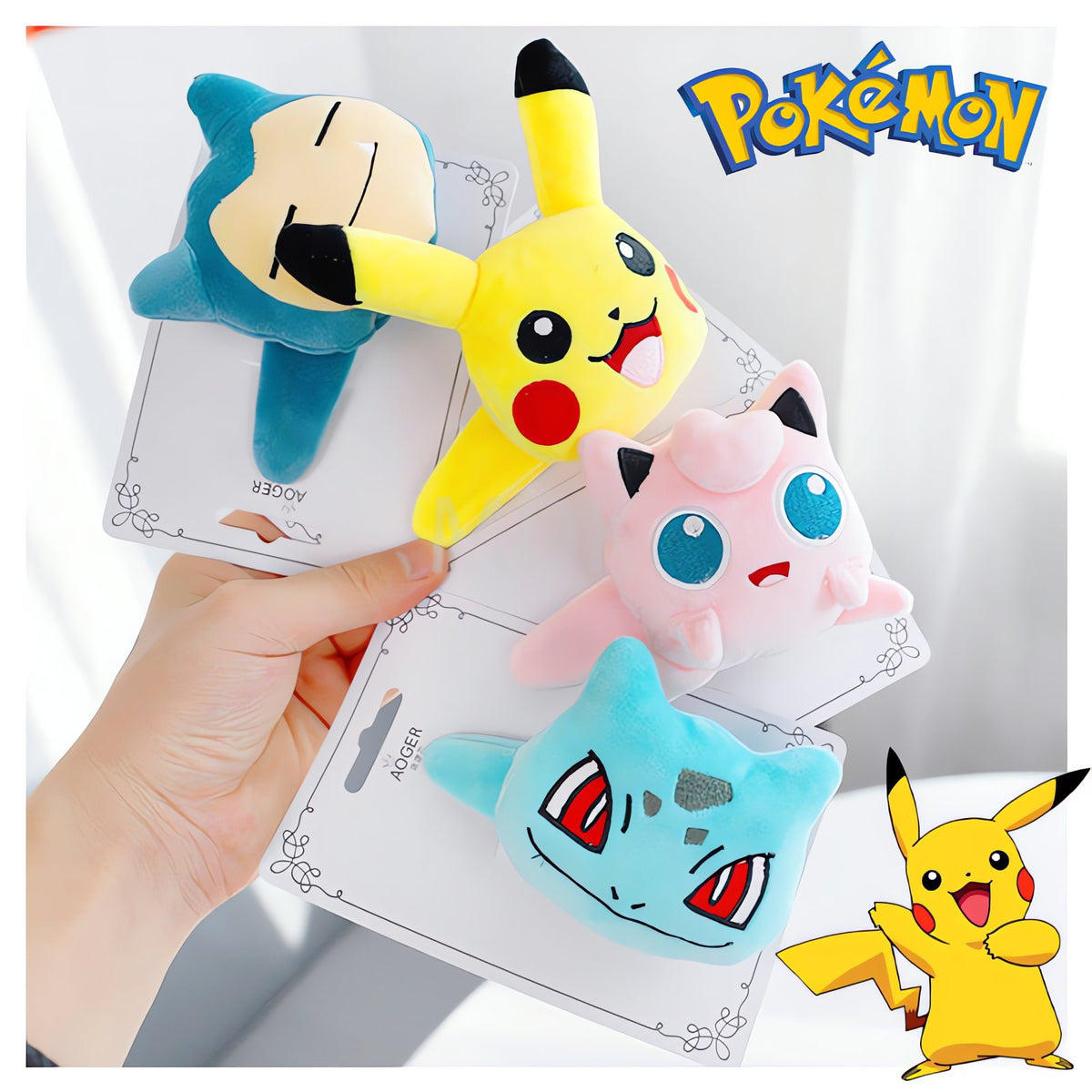 Pokémon hair clips with Pikachu and Snorlax – photo 2