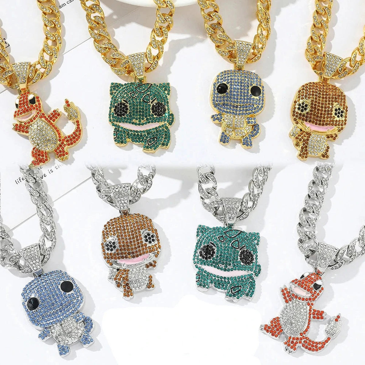 Pokémon hip hop chain necklace with pendant