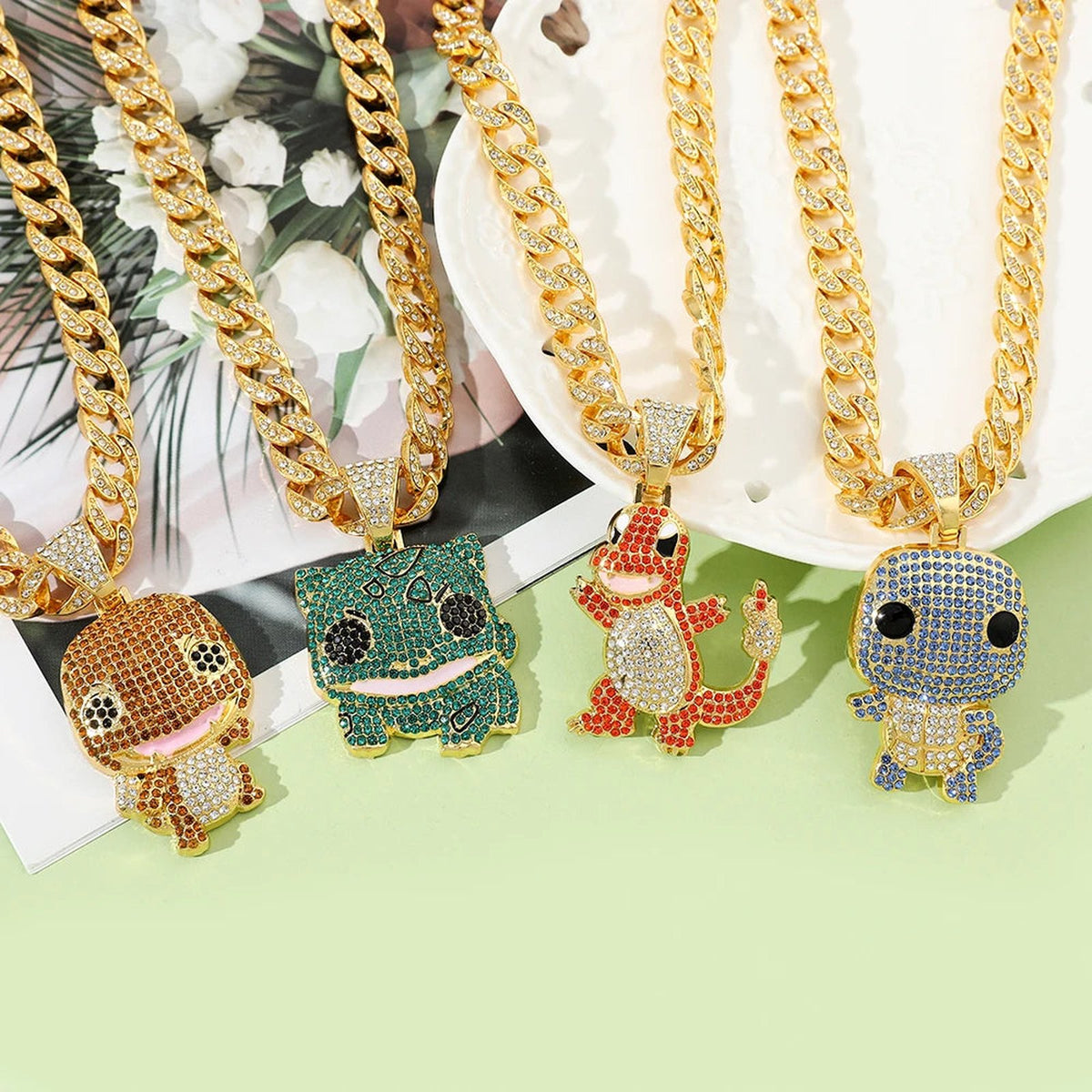 Pokémon hip hop chain necklace with pendant – photo 2