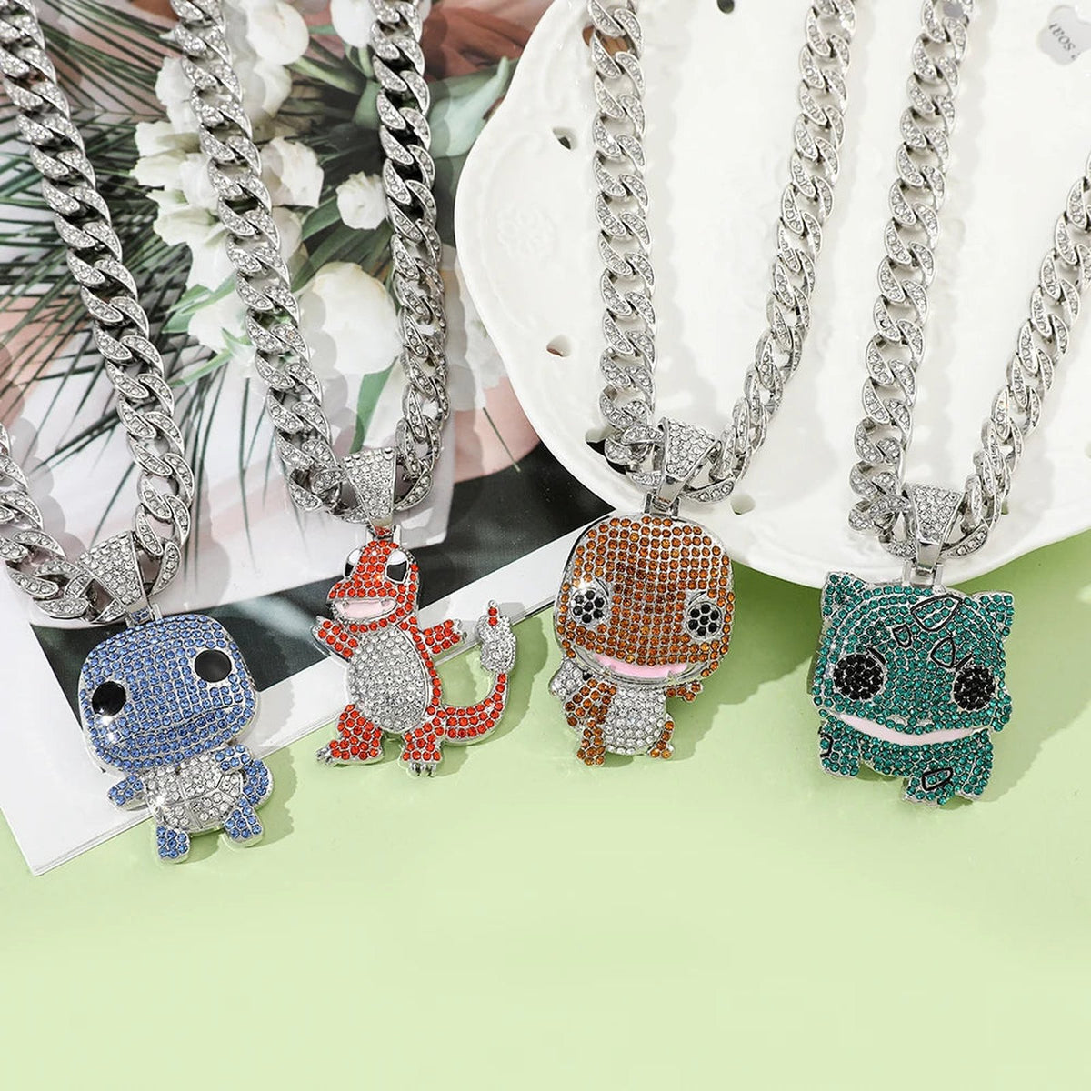 Pokémon hip hop chain necklace with pendant – photo 4