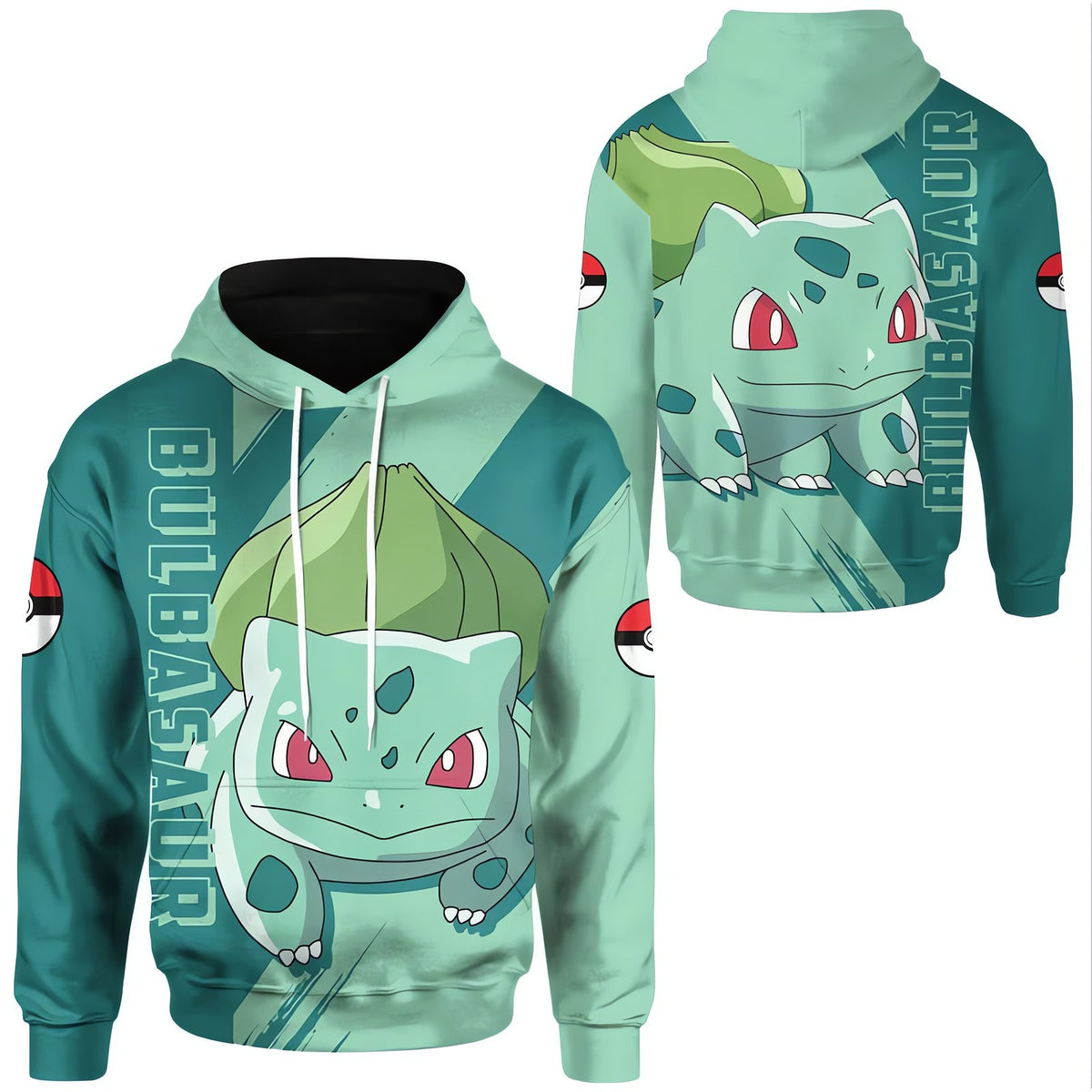 Pokémon hoodie with character print – Bulbasaur