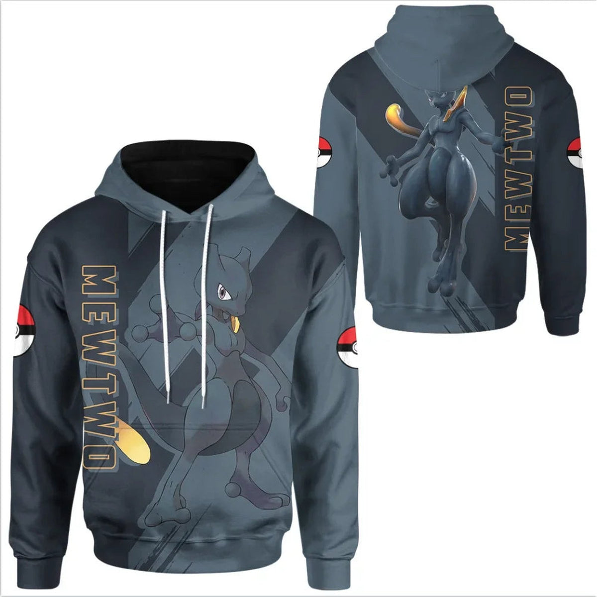 Pokémon hoodie with character print – Mewtwo