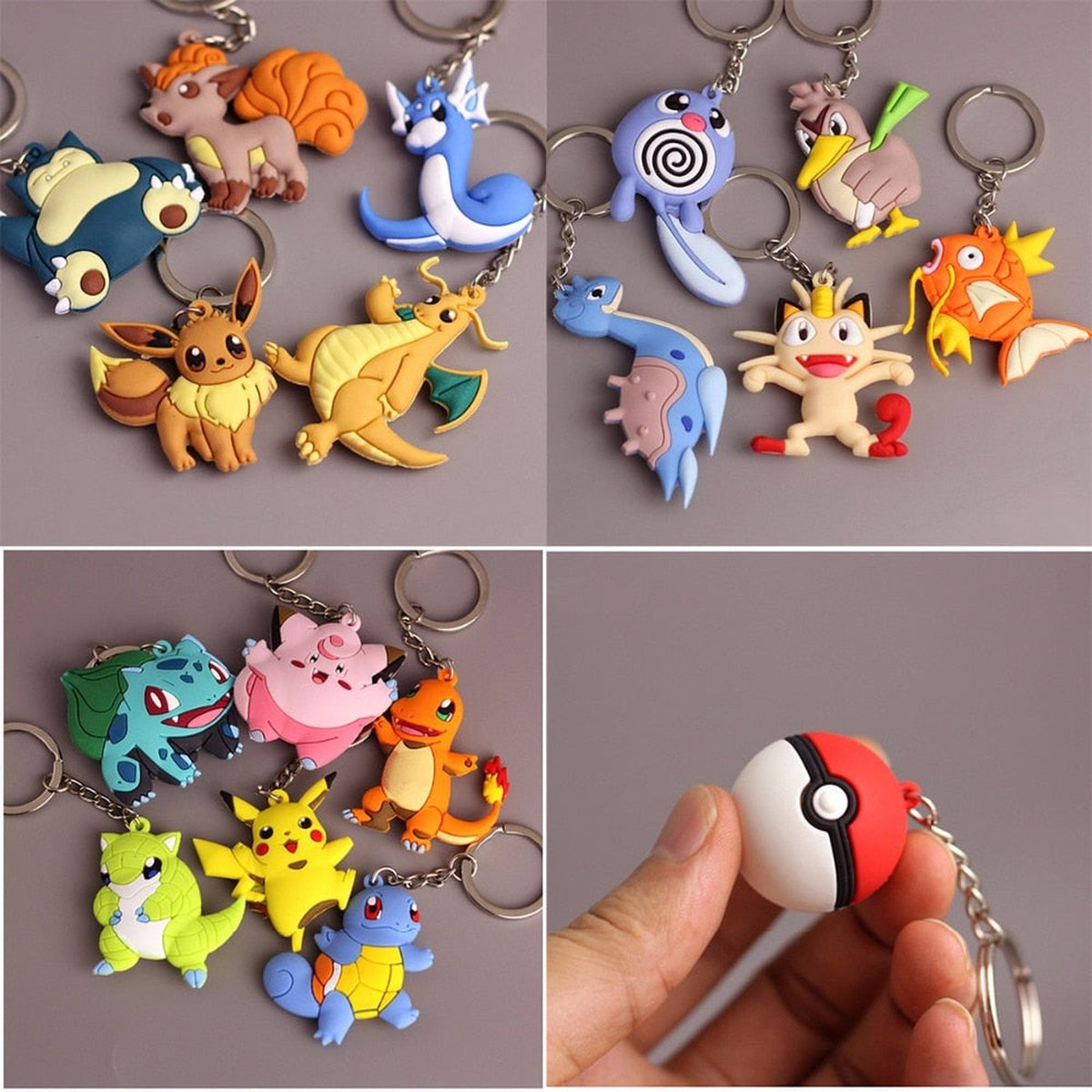 Pokémon keyring in a choice of character designs