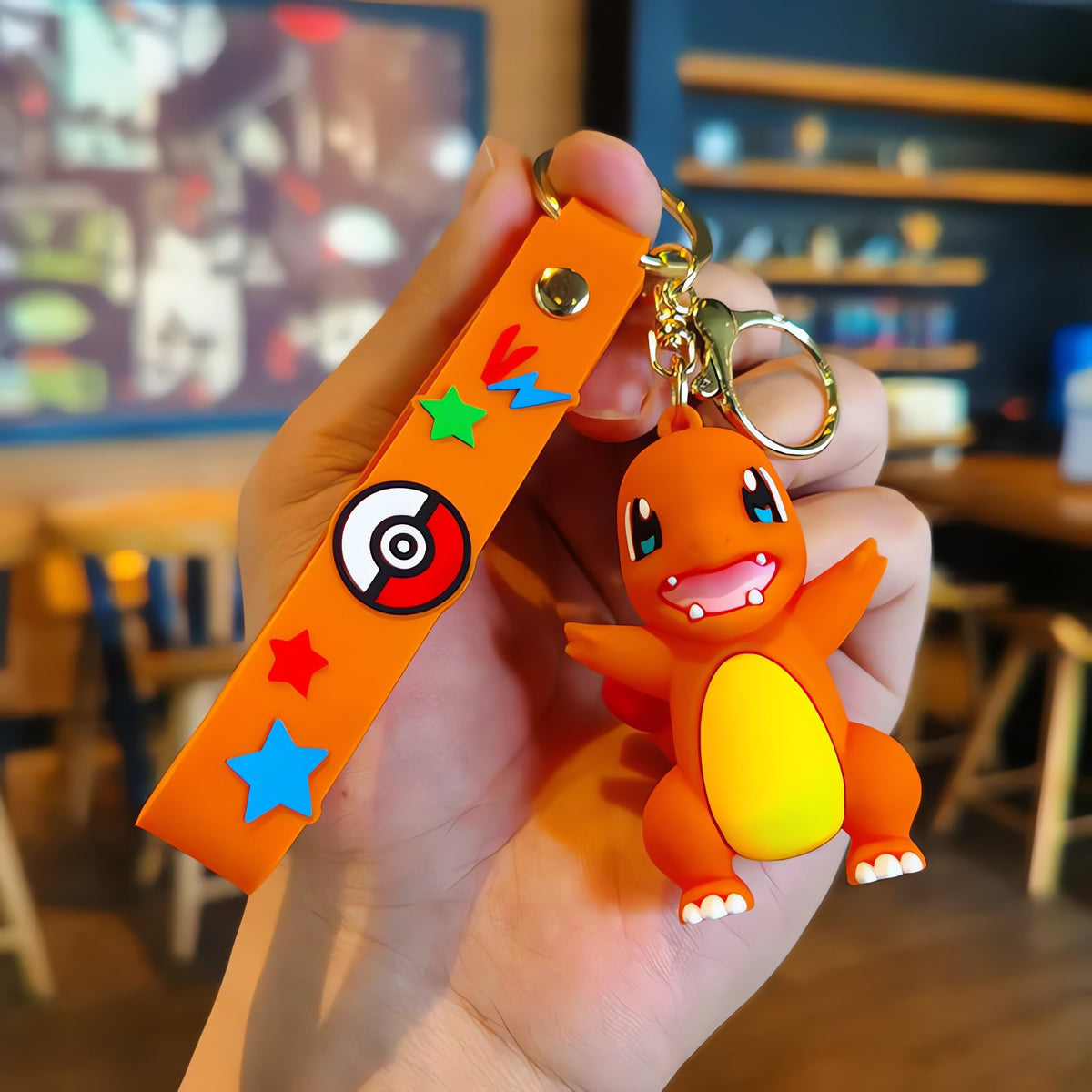 Pokémon keyrings with Pikachu and Charmander – Charmander