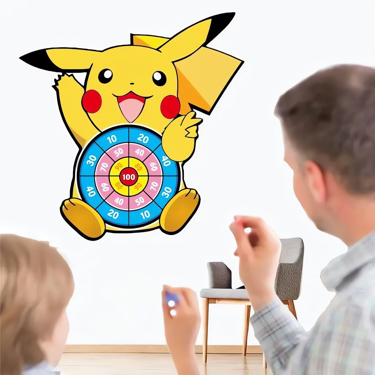 Pokémon kids' dart game with soft dartboard