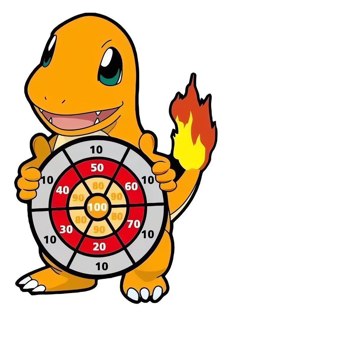 Pokémon kids' dart game with soft dartboard – Charmander