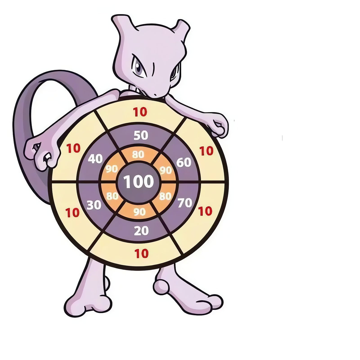 Pokémon kids' dart game with soft dartboard – Mewtwo