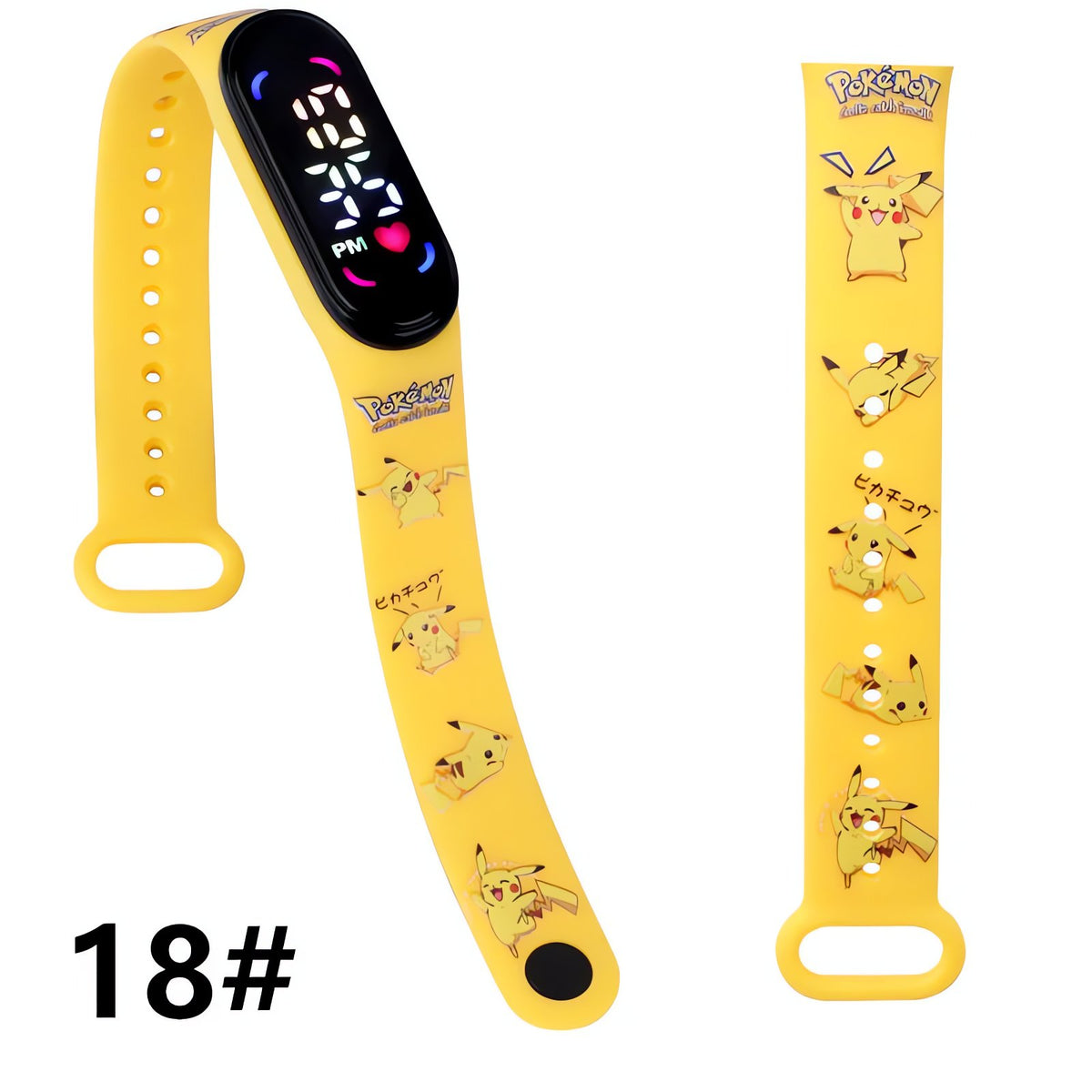 Pokémon kids' digital LED watch with Pikachu strap – 12