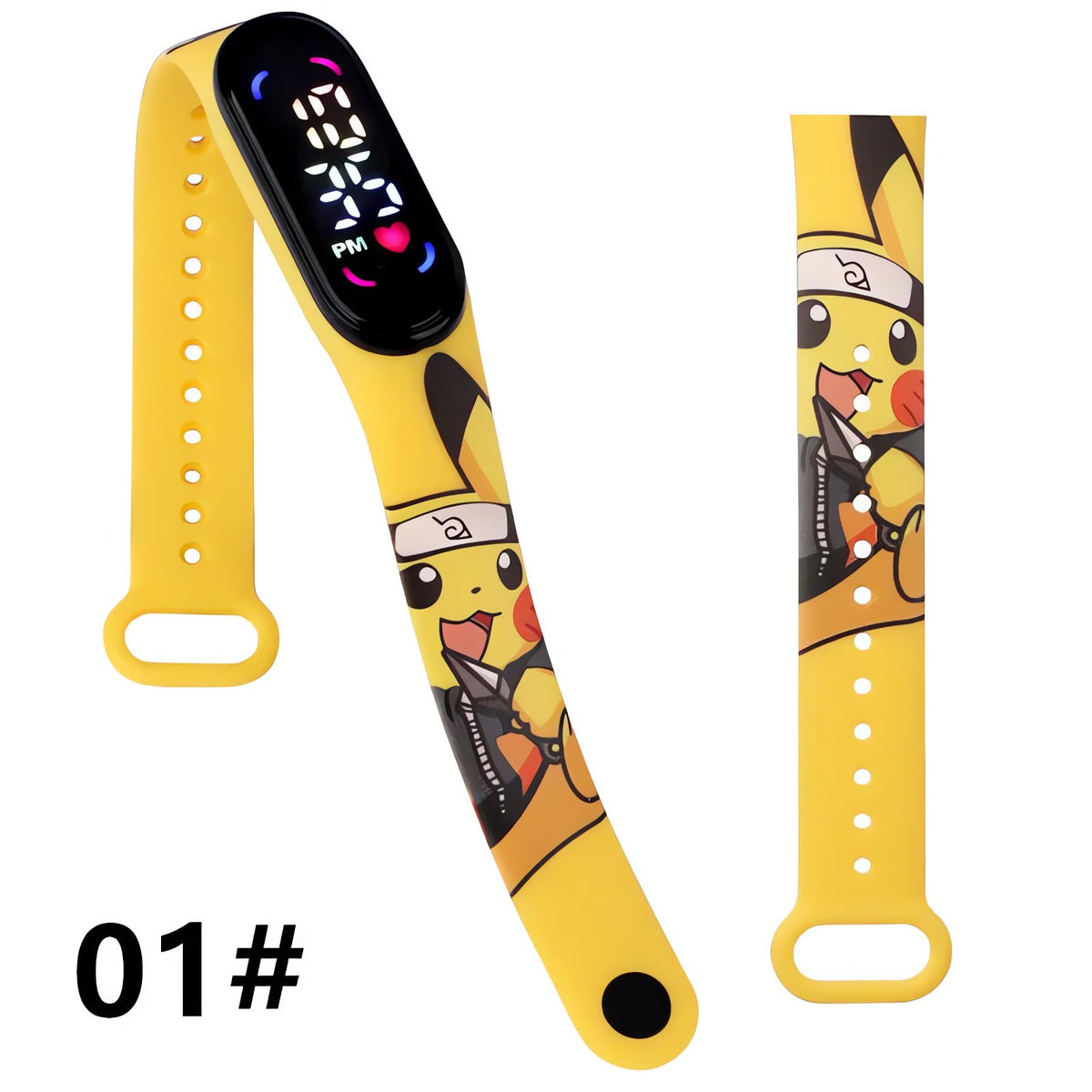 Pokémon kids' digital LED watch with Pikachu strap – 1a