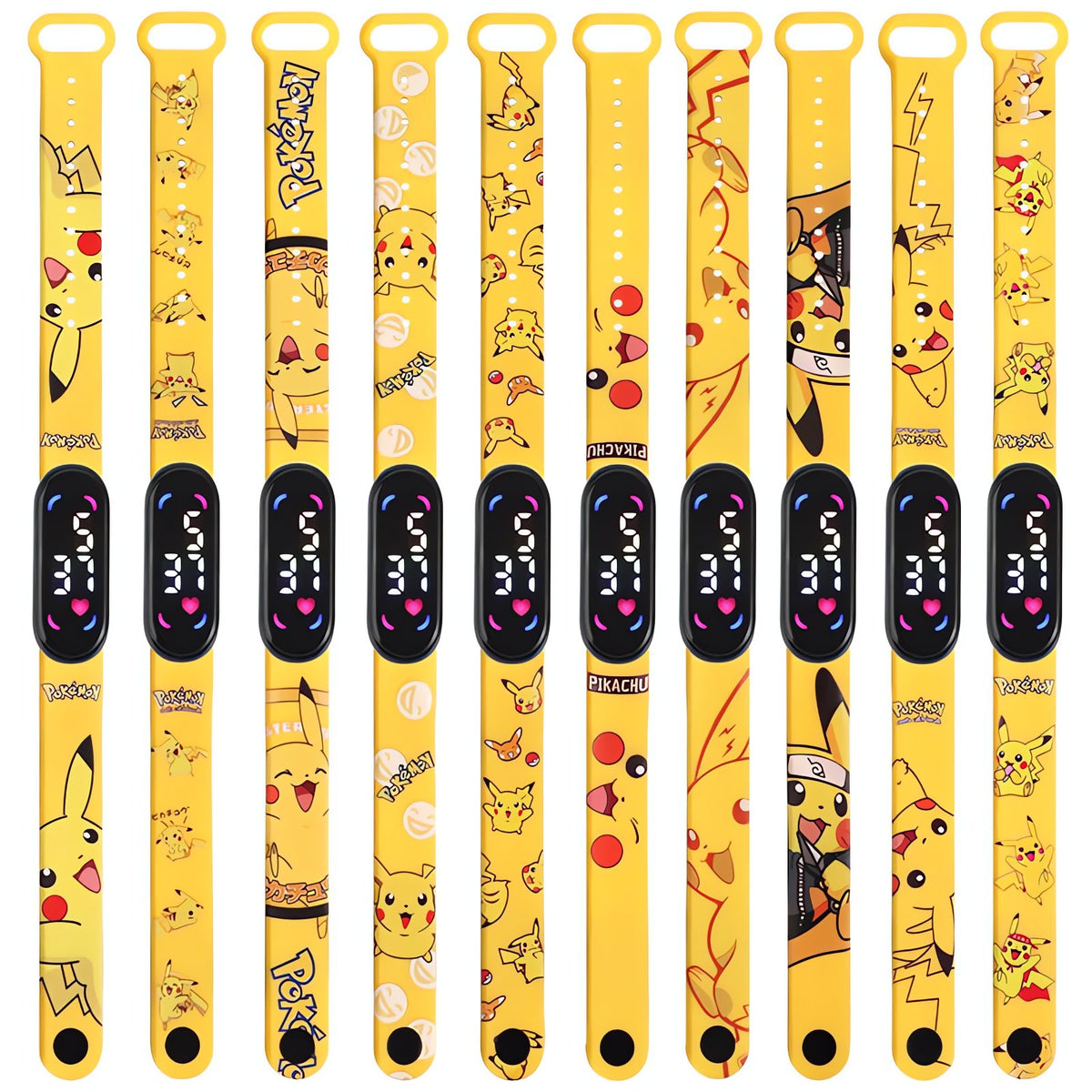 Pokémon kids' digital LED watch with Pikachu strap – photo 3