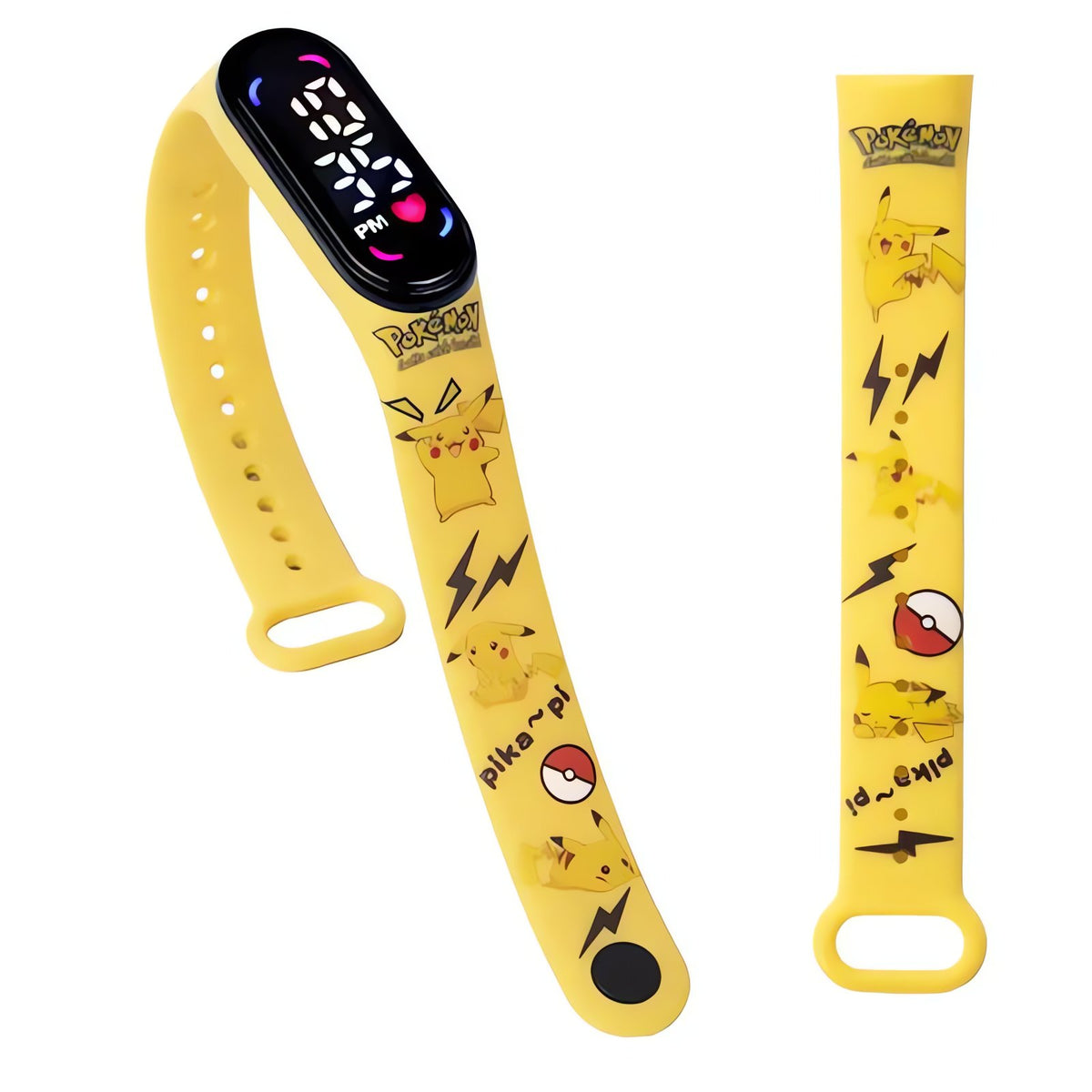 Pokémon kids' digital LED watch with Pikachu strap – 34