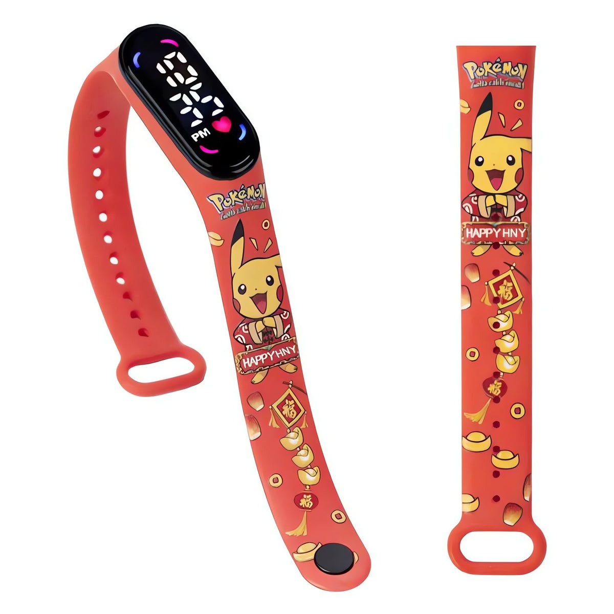 Pokémon kids' digital LED watch with Pikachu strap – 36