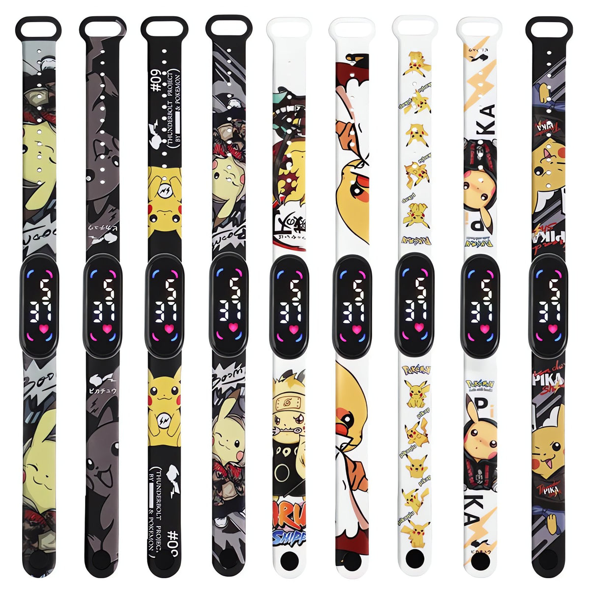 Pokémon kids' digital LED watch with Pikachu strap – photo 4