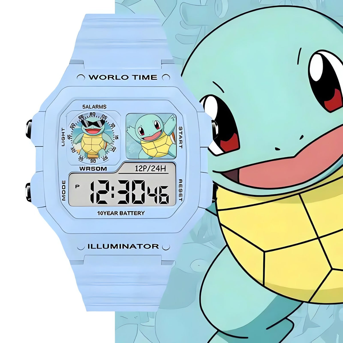 Pokémon kids' digital watch – Blue Squirtle