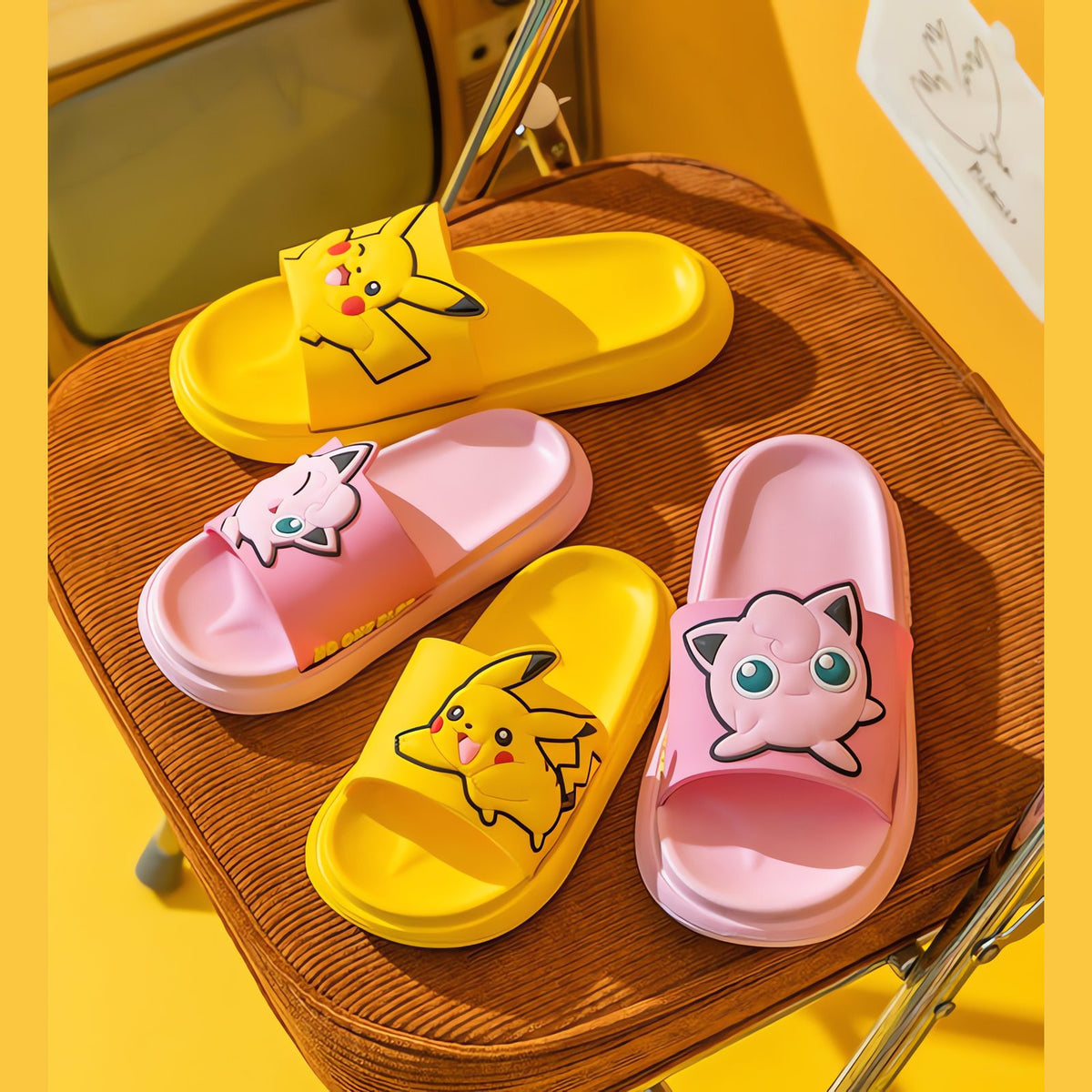 Pokémon kids' slippers with Pikachu on top – photo 3