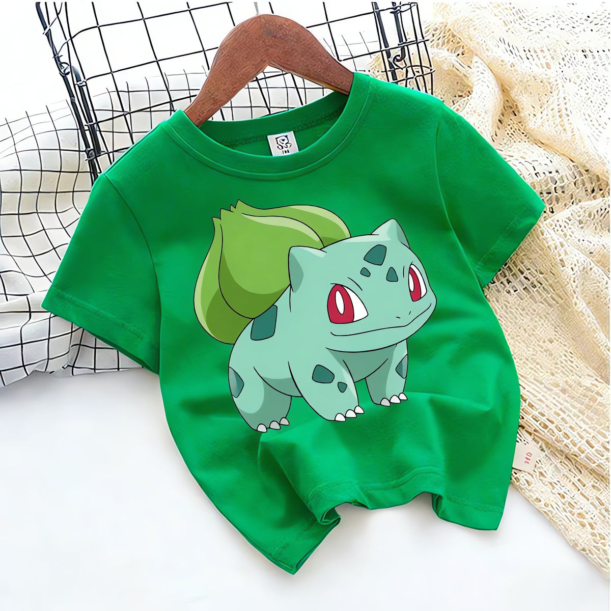 Pokémon kids' summer T-shirt – Bulbasaur Green