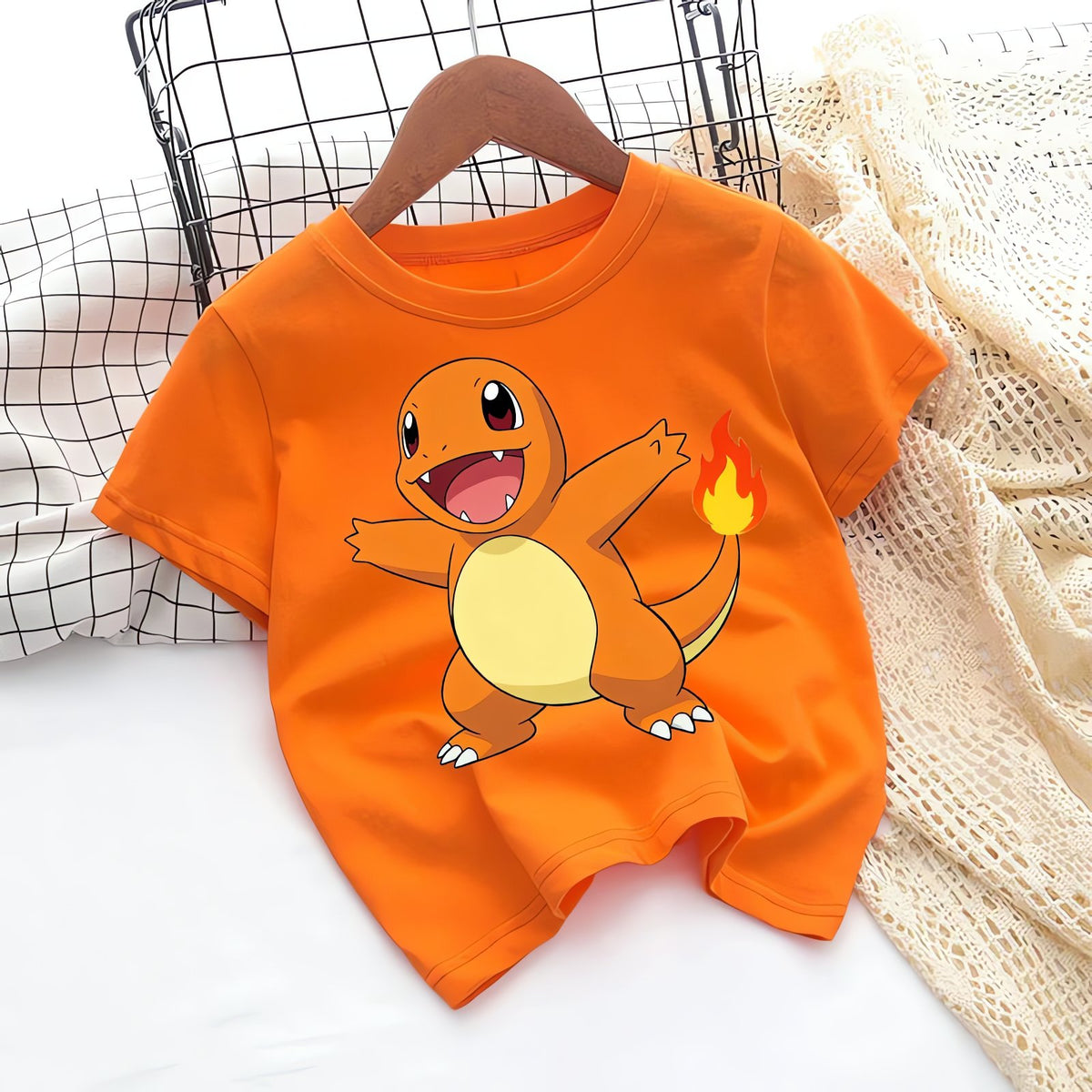 Pokémon kids' summer T-shirt – Charmander Orange