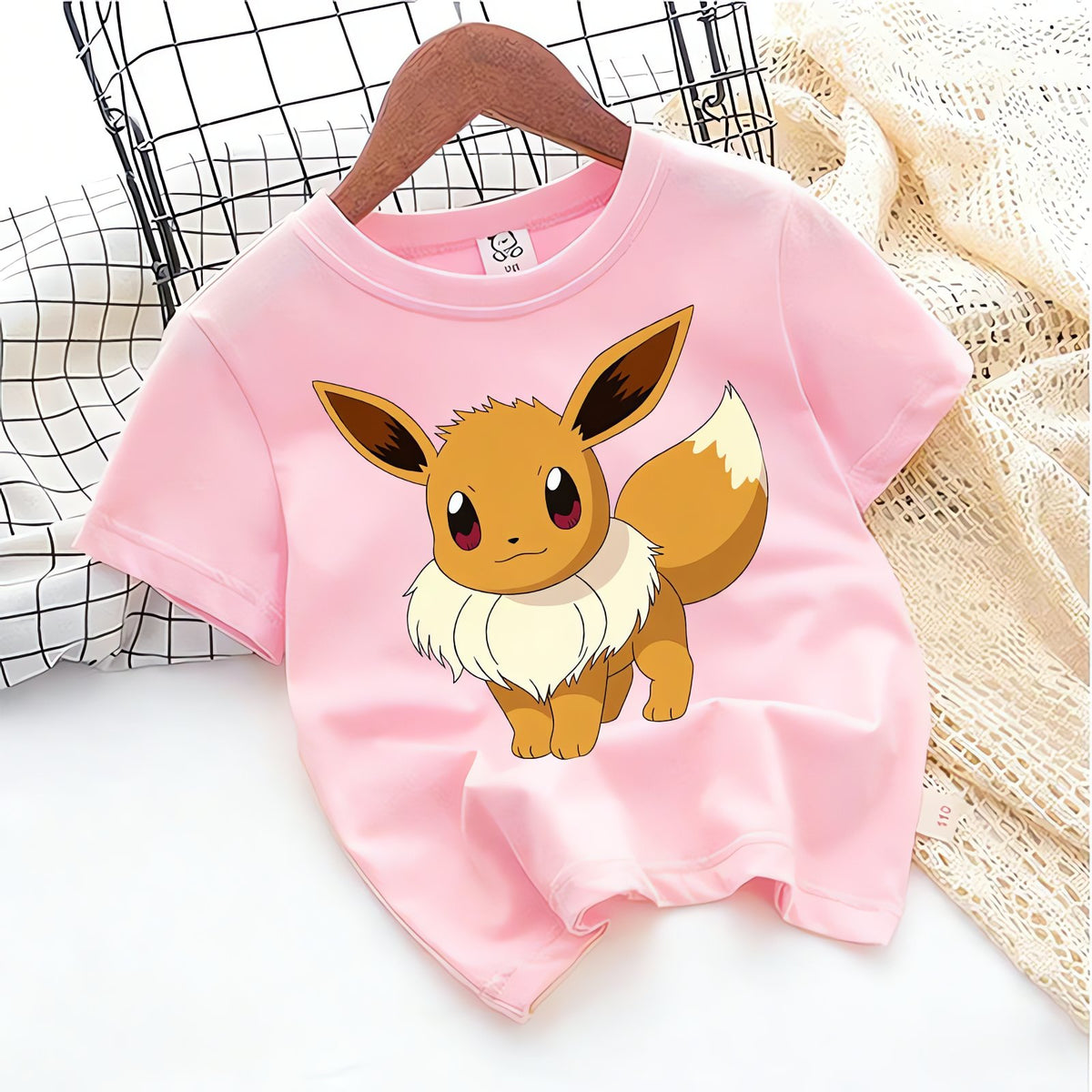 Pokémon kids' summer T-shirt – Eevee Pink