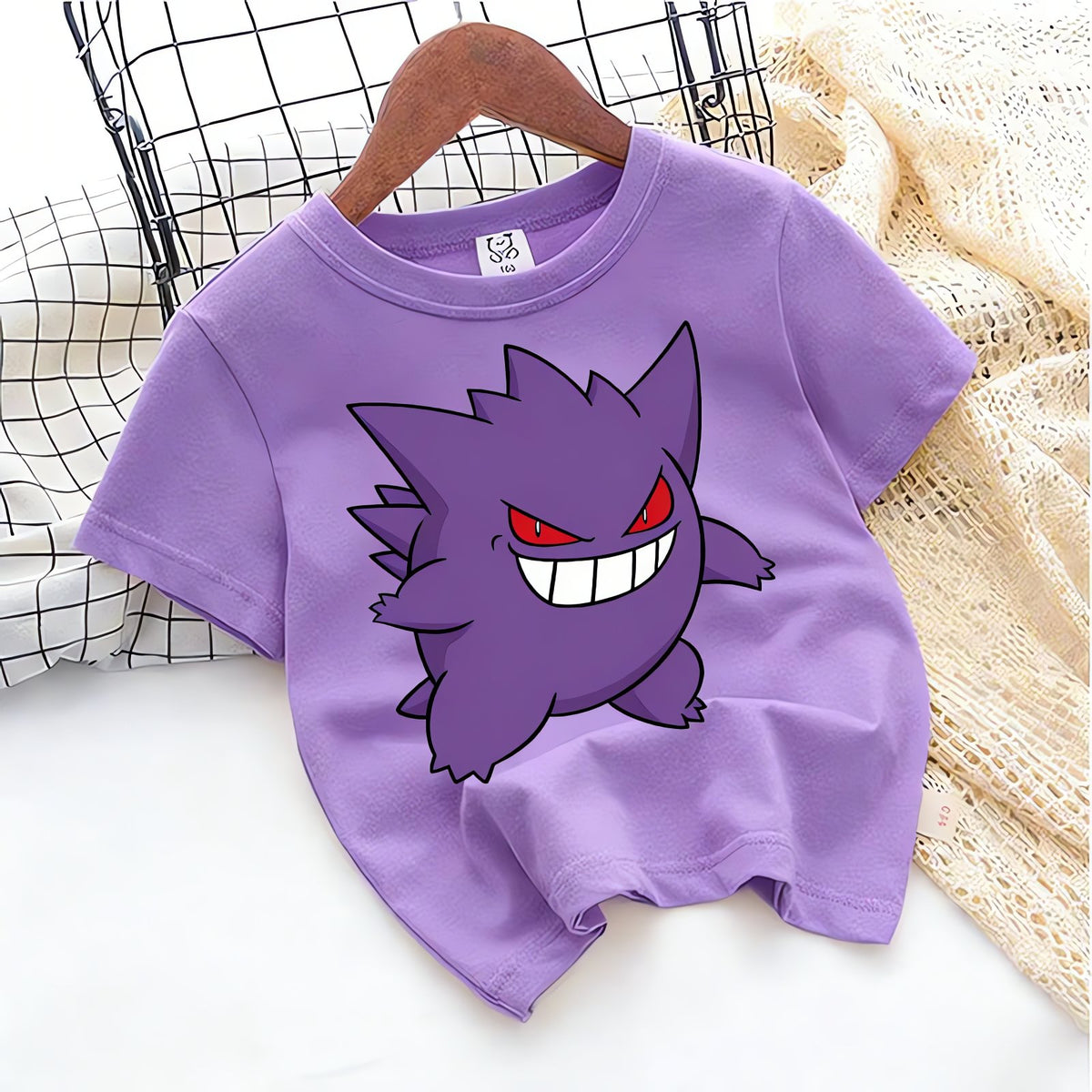 Pokémon kids' summer T-shirt – Gengar Purple