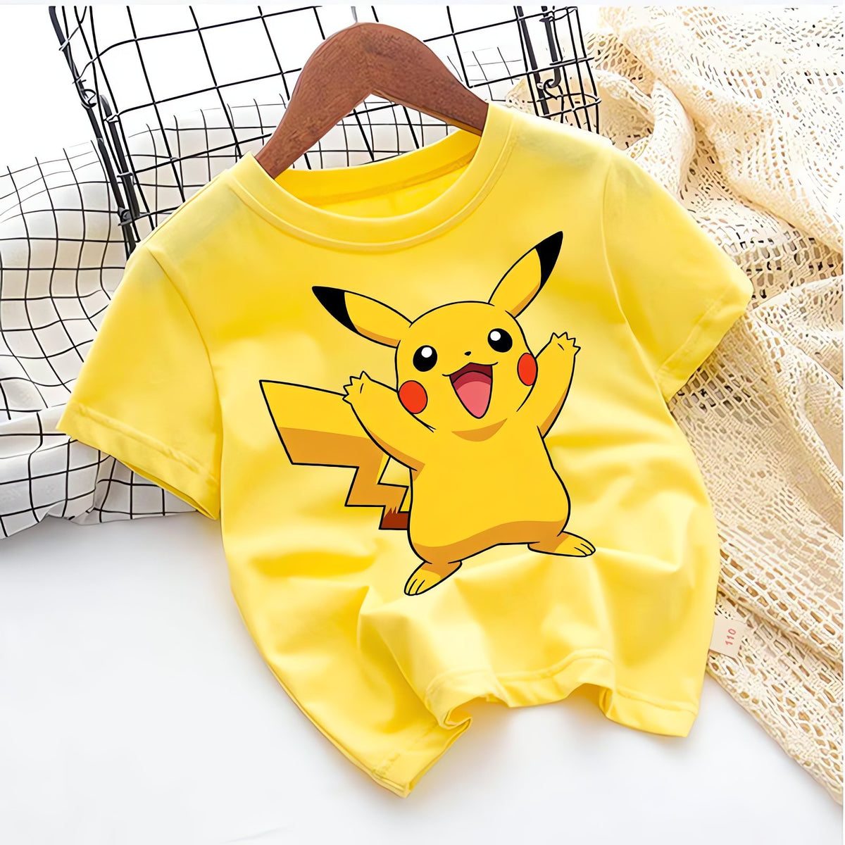 Pokémon kids' summer T-shirt – Pikachu Yellow