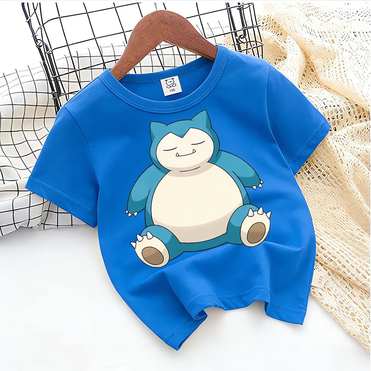 Pokémon kids' summer T-shirt – Snorlax Blue