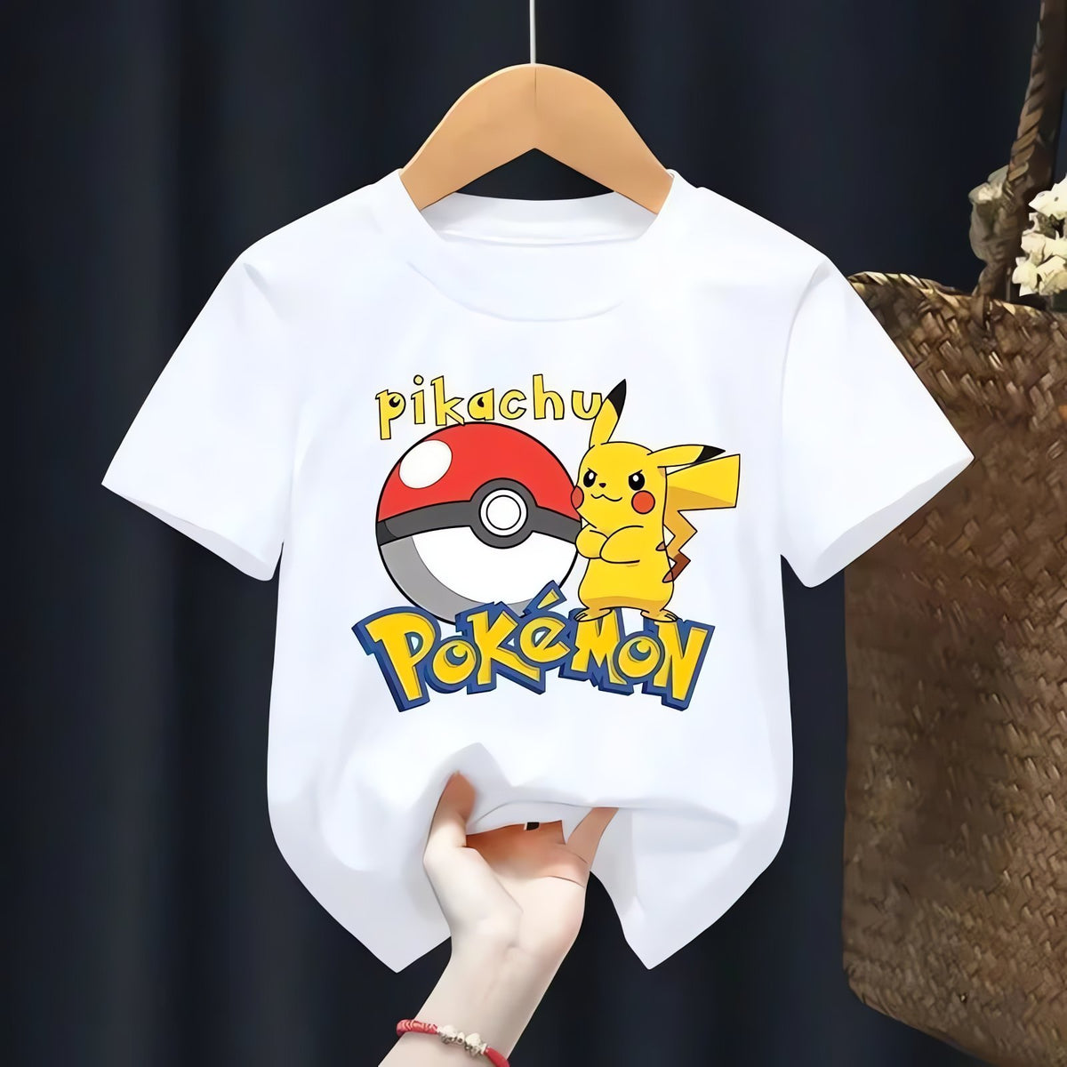 White Pokémon T-shirt for kids