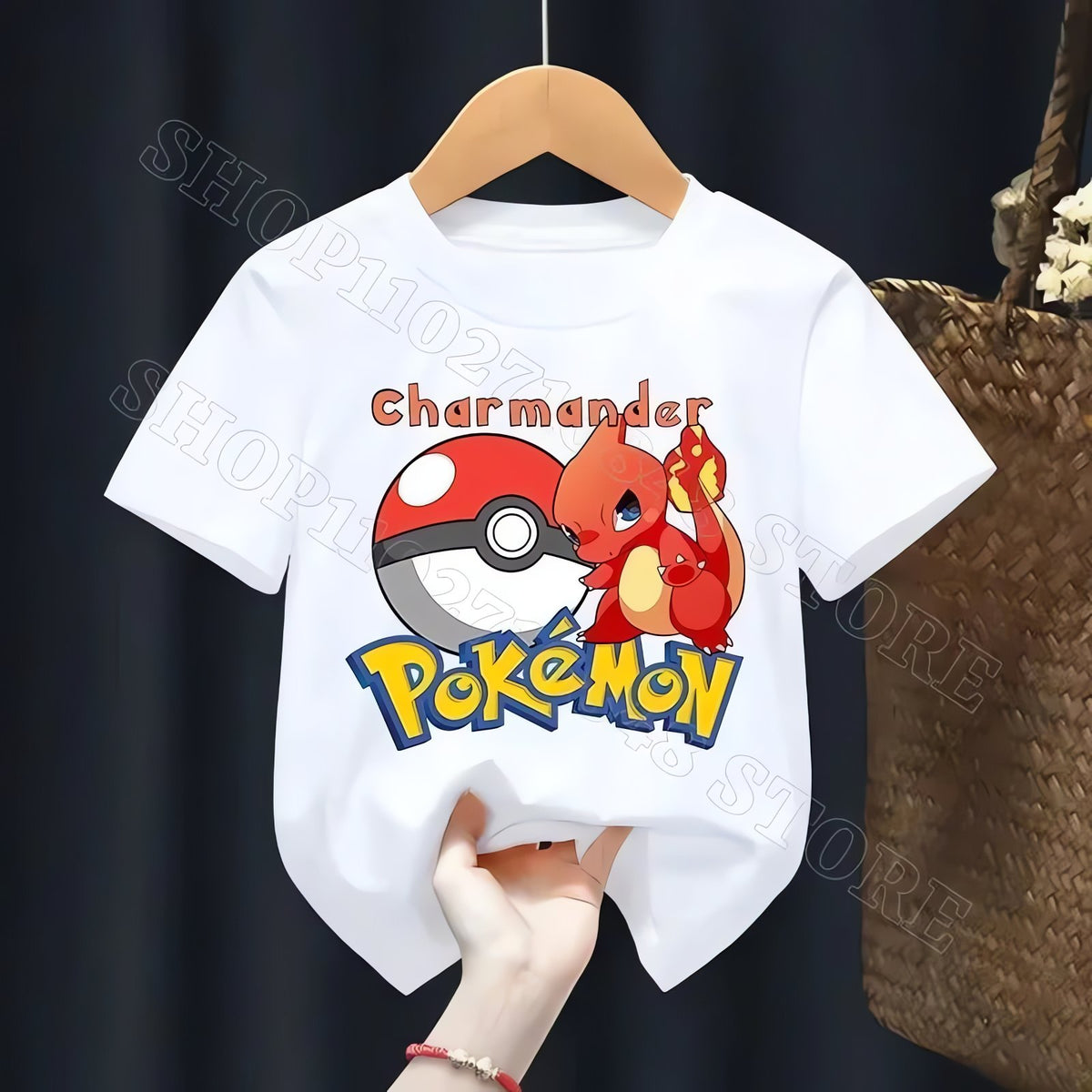 White Pokémon T-shirt for kids – photo 2