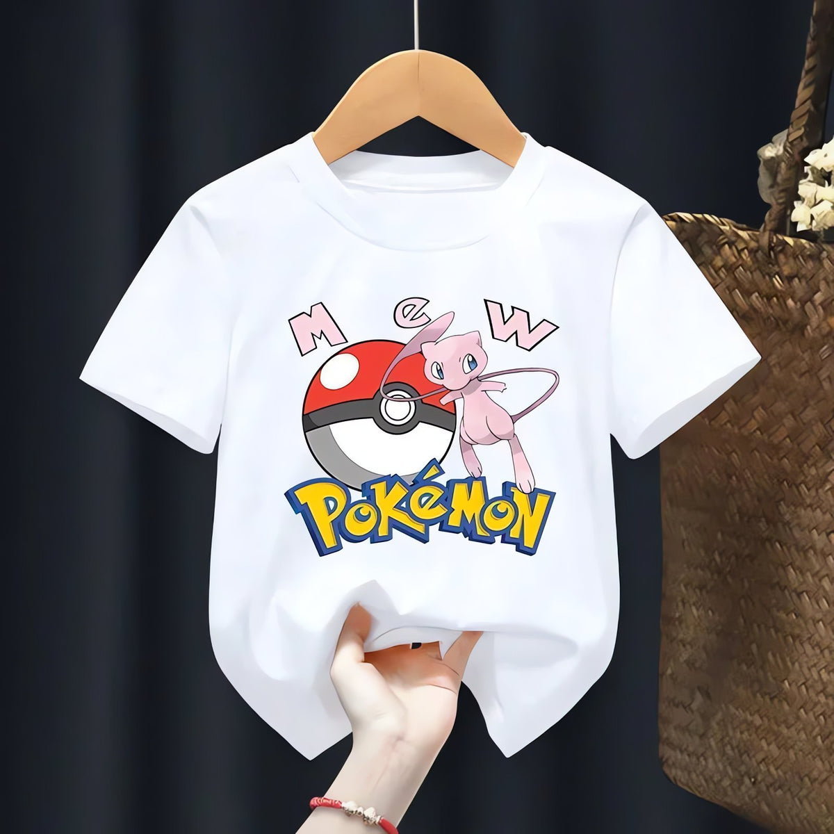 White Pokémon T-shirt for kids – Mew